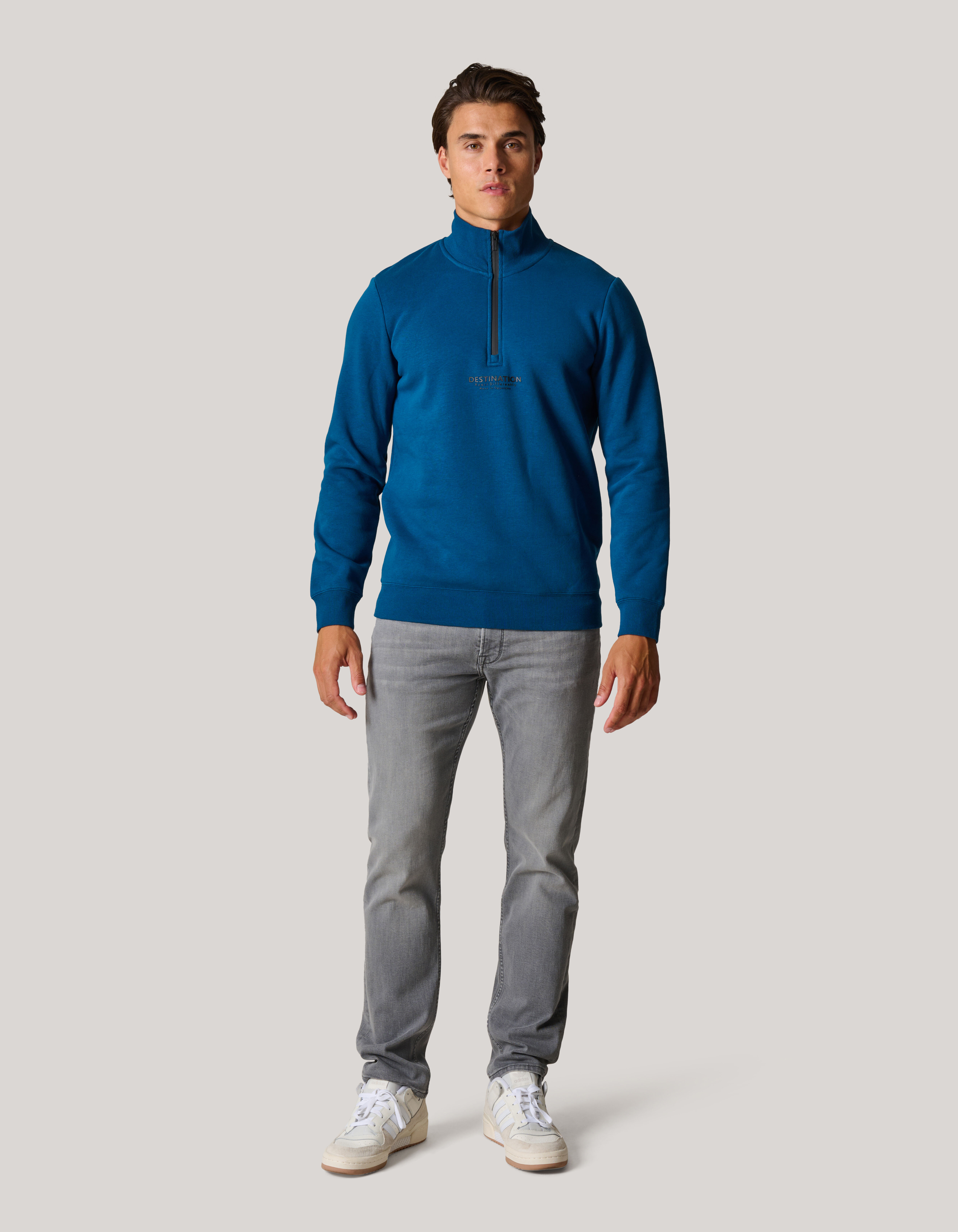 Zipper Sweater Donkerblauw SHOEBY MEN