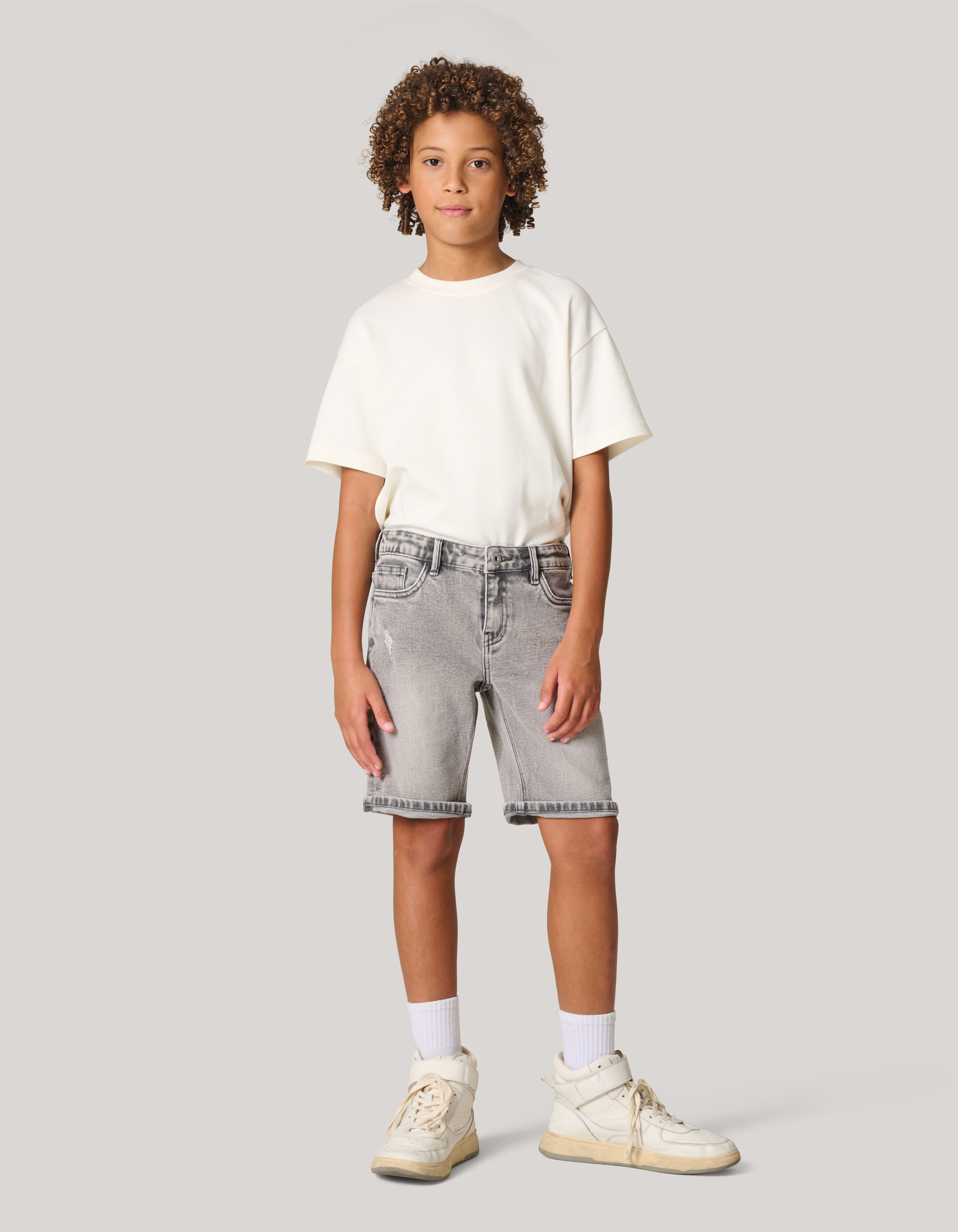 Denim Short Lichtgrijs SHOEBY BOYS