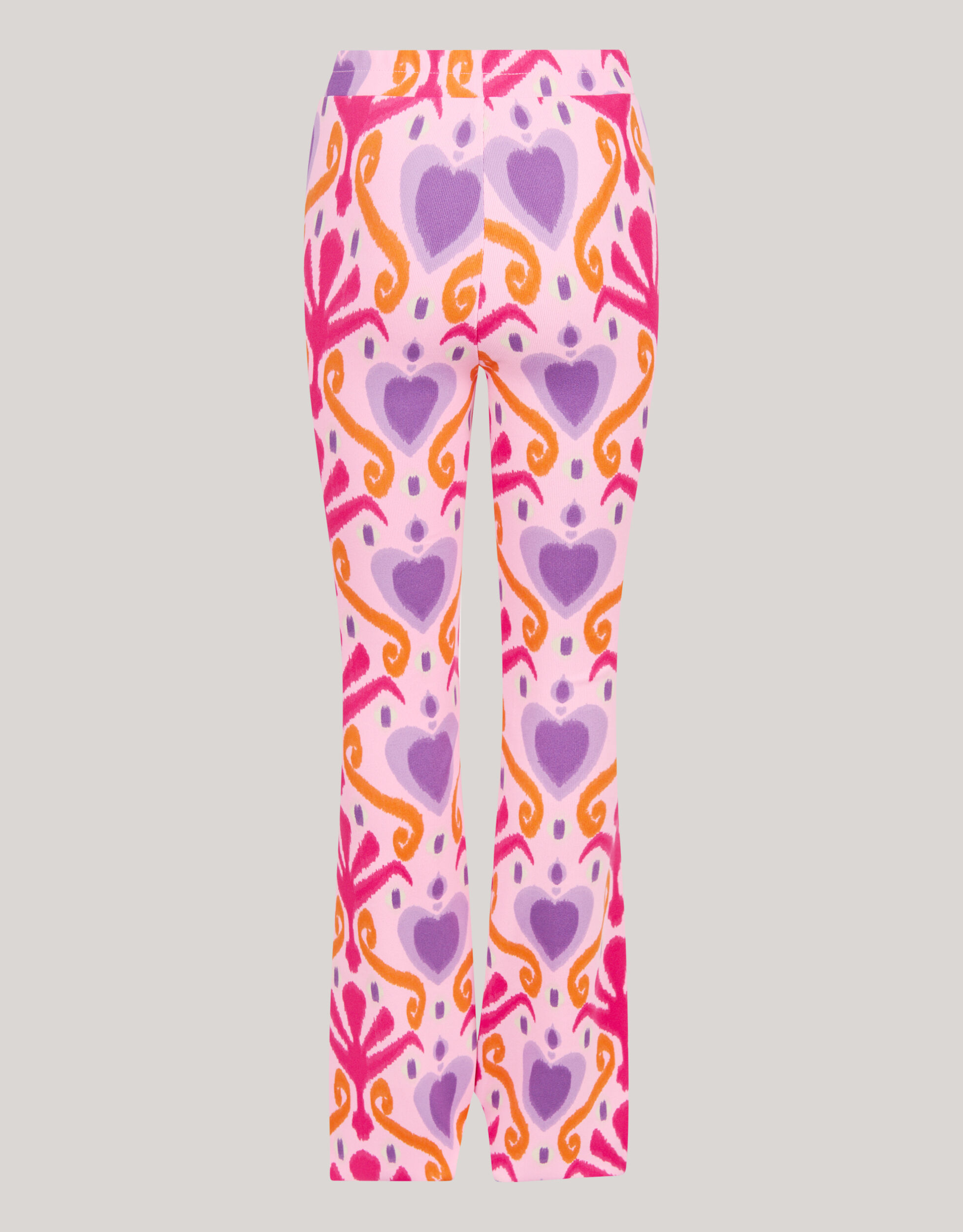 Printed Rib Flared Legging Roze SHOEBY GIRLS