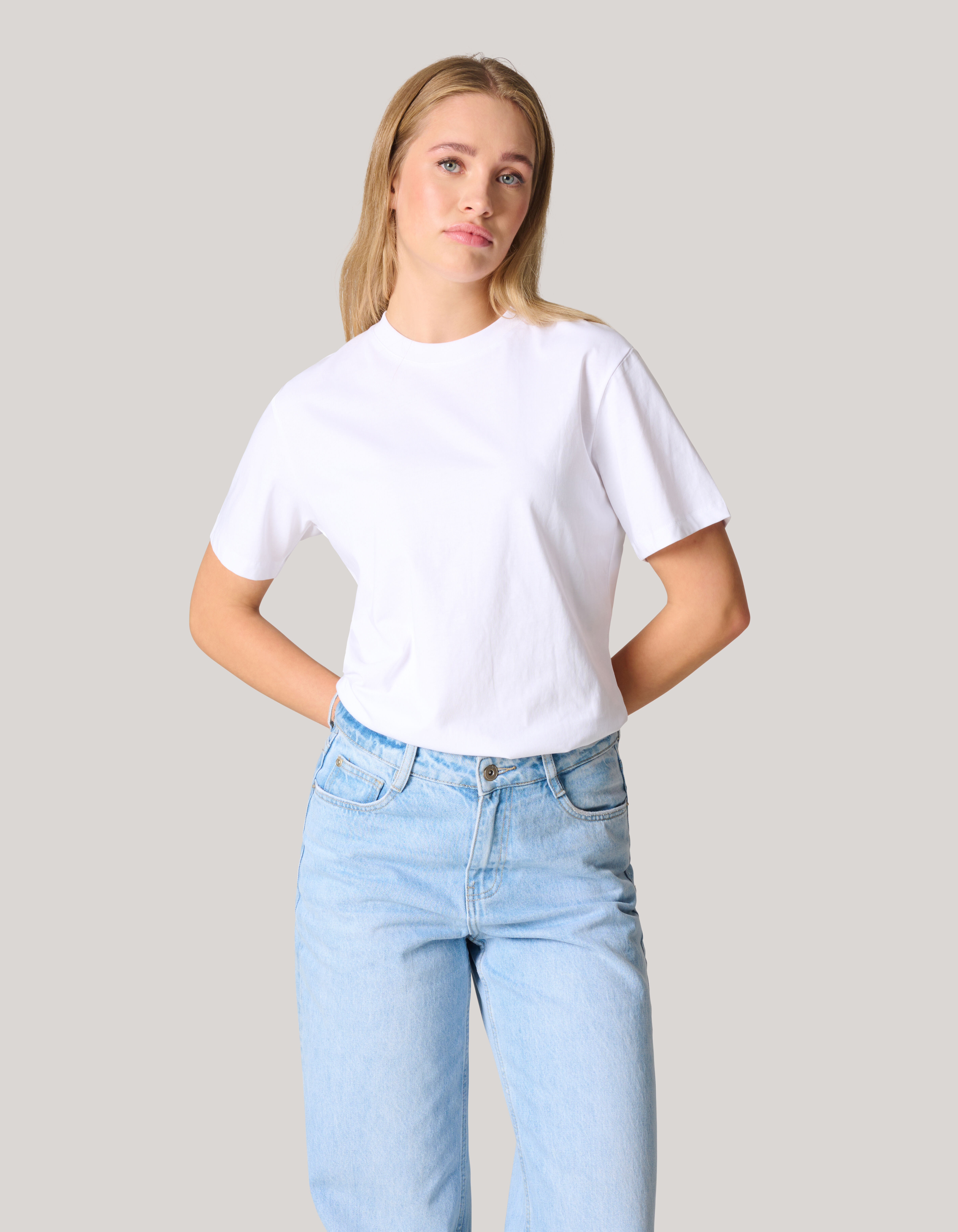 Basis T-shirt Wit SHOEBY WOMEN