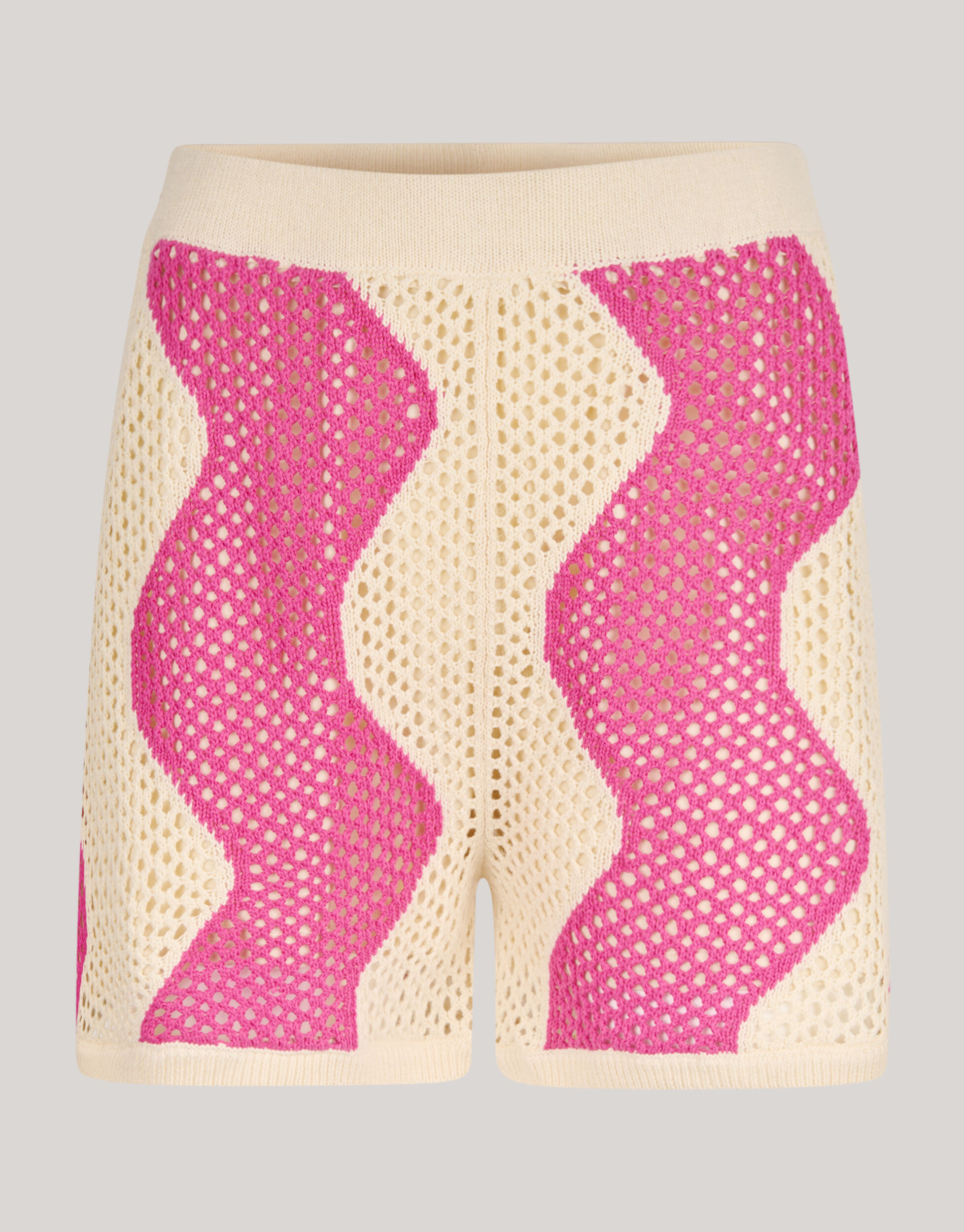 Crochet Short Gebroken Wit/Roze SHOEBY WOMEN