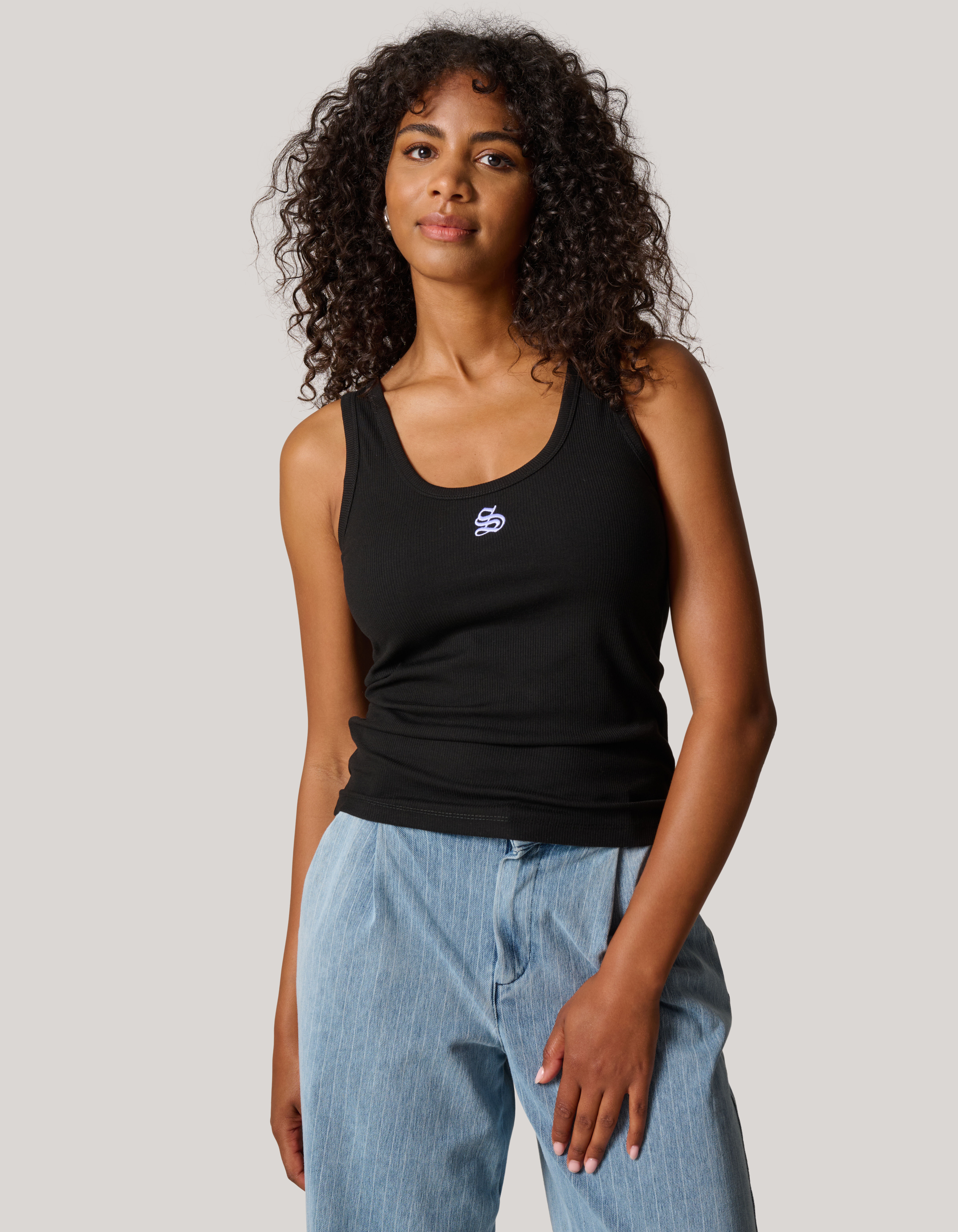 Shoeby Logo Tanktop Zwart SHOEBY WOMEN