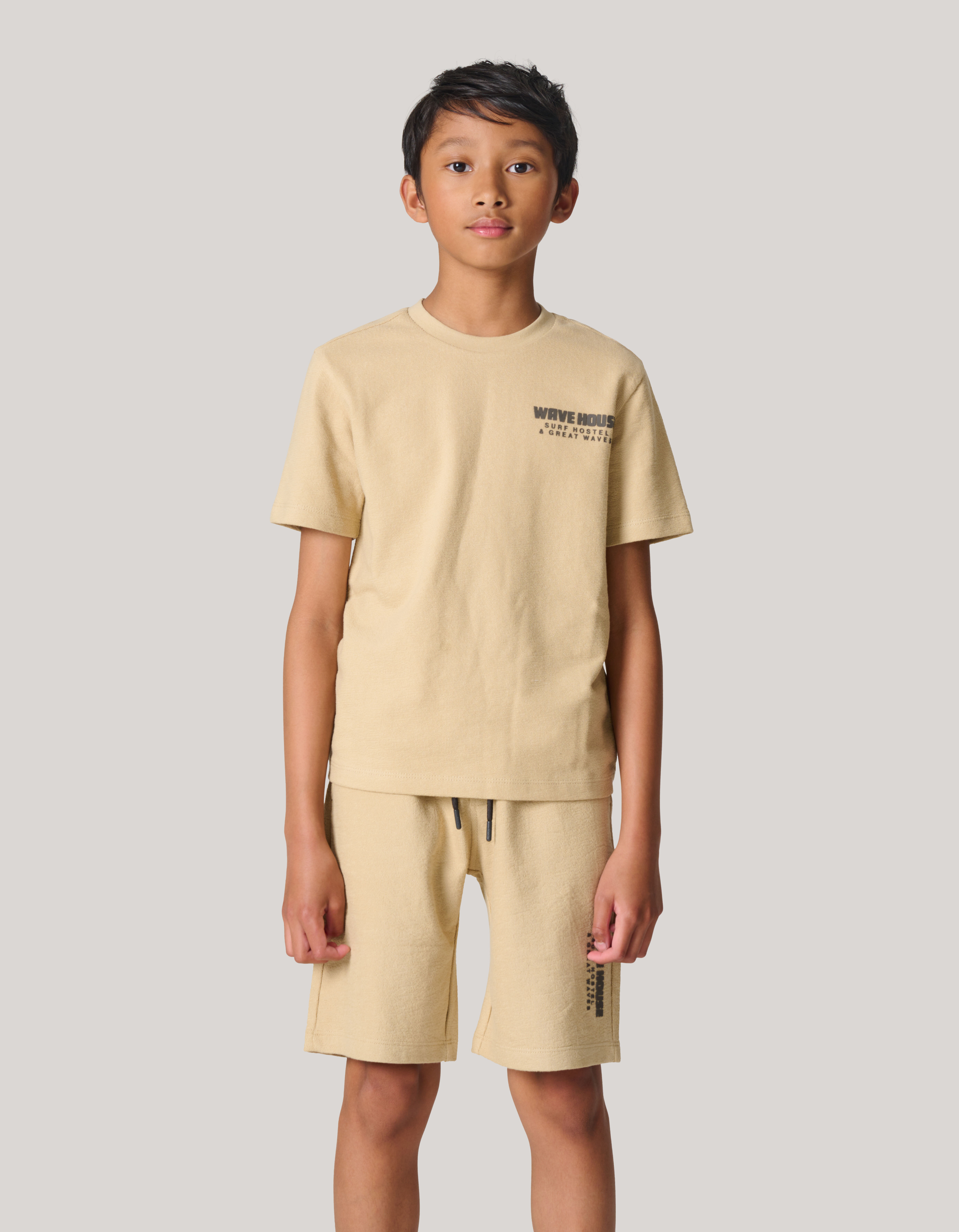 Structuur T-shirt Zand SHOEBY BOYS