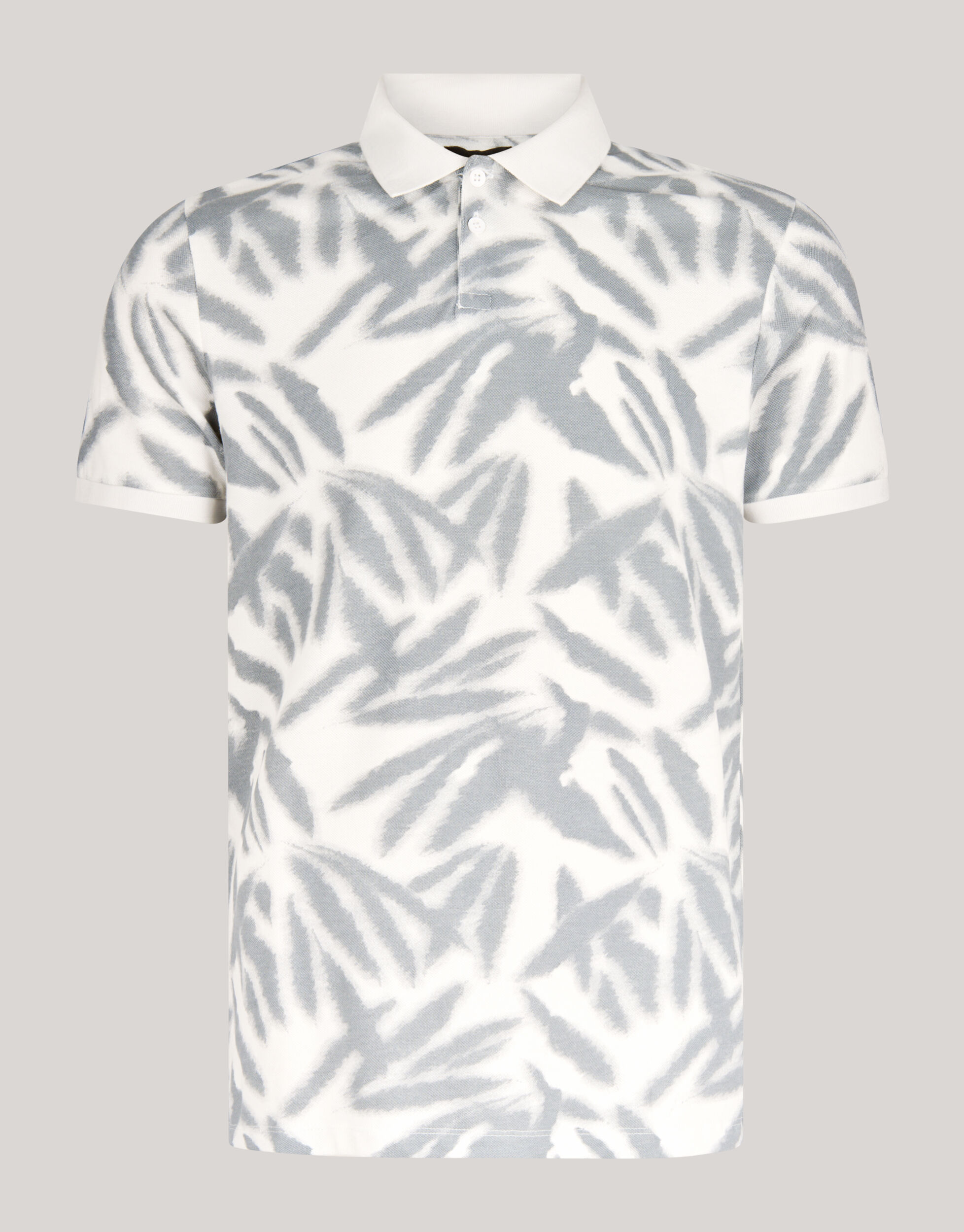 Leaf Print Polo Wit SHOEBY MEN