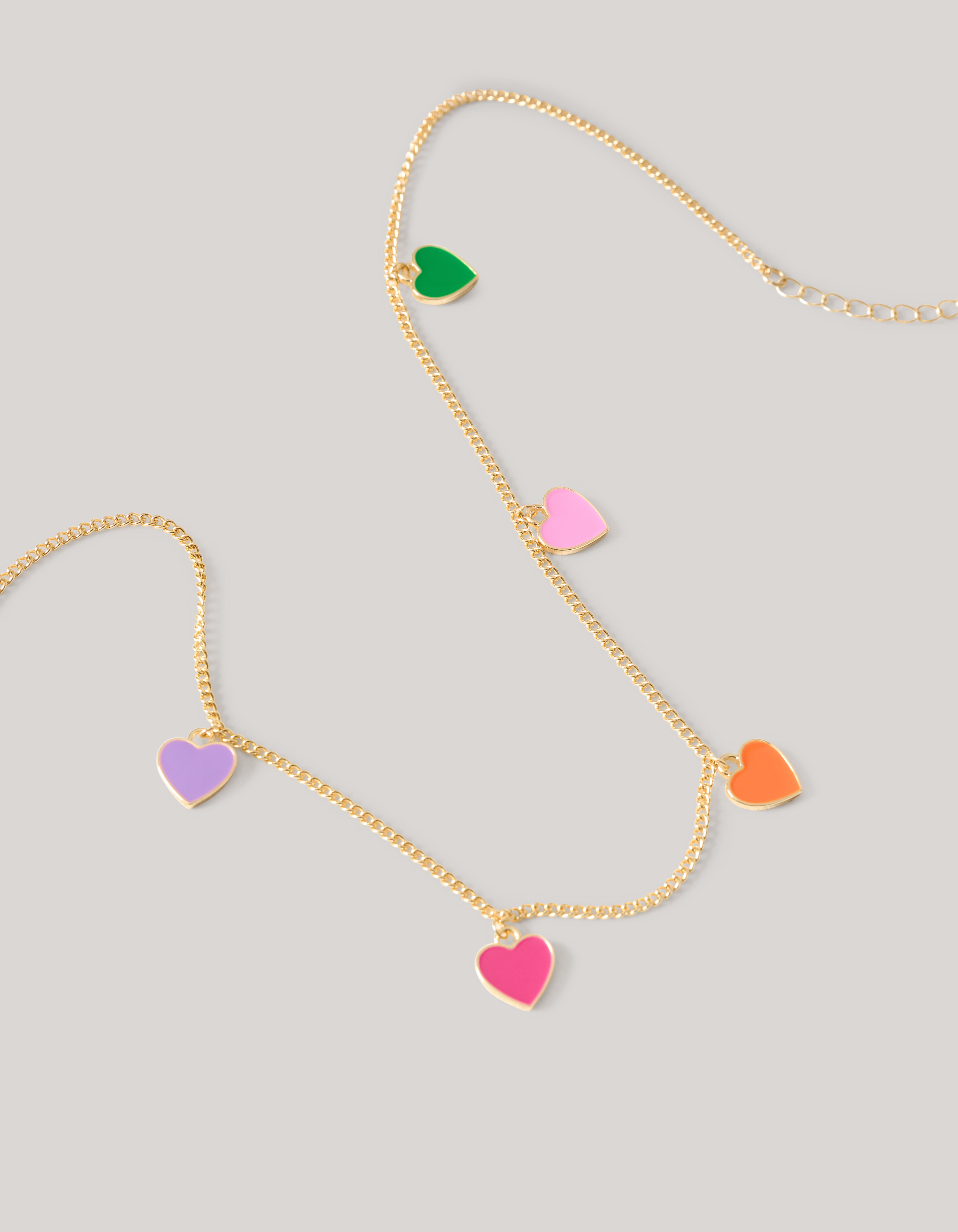 Coloured Heart Ketting Goud SHOEBY ACCESSOIRES