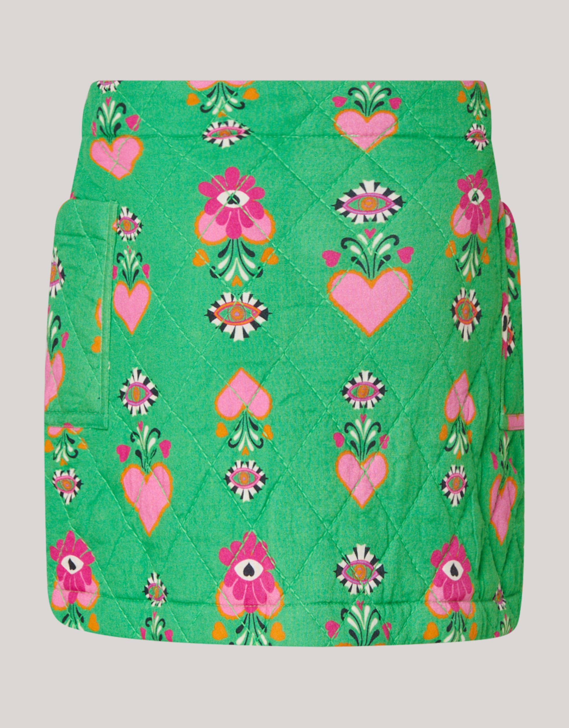 Quilted Mini Rok Groen By Lizzy SHOEBY GIRLS