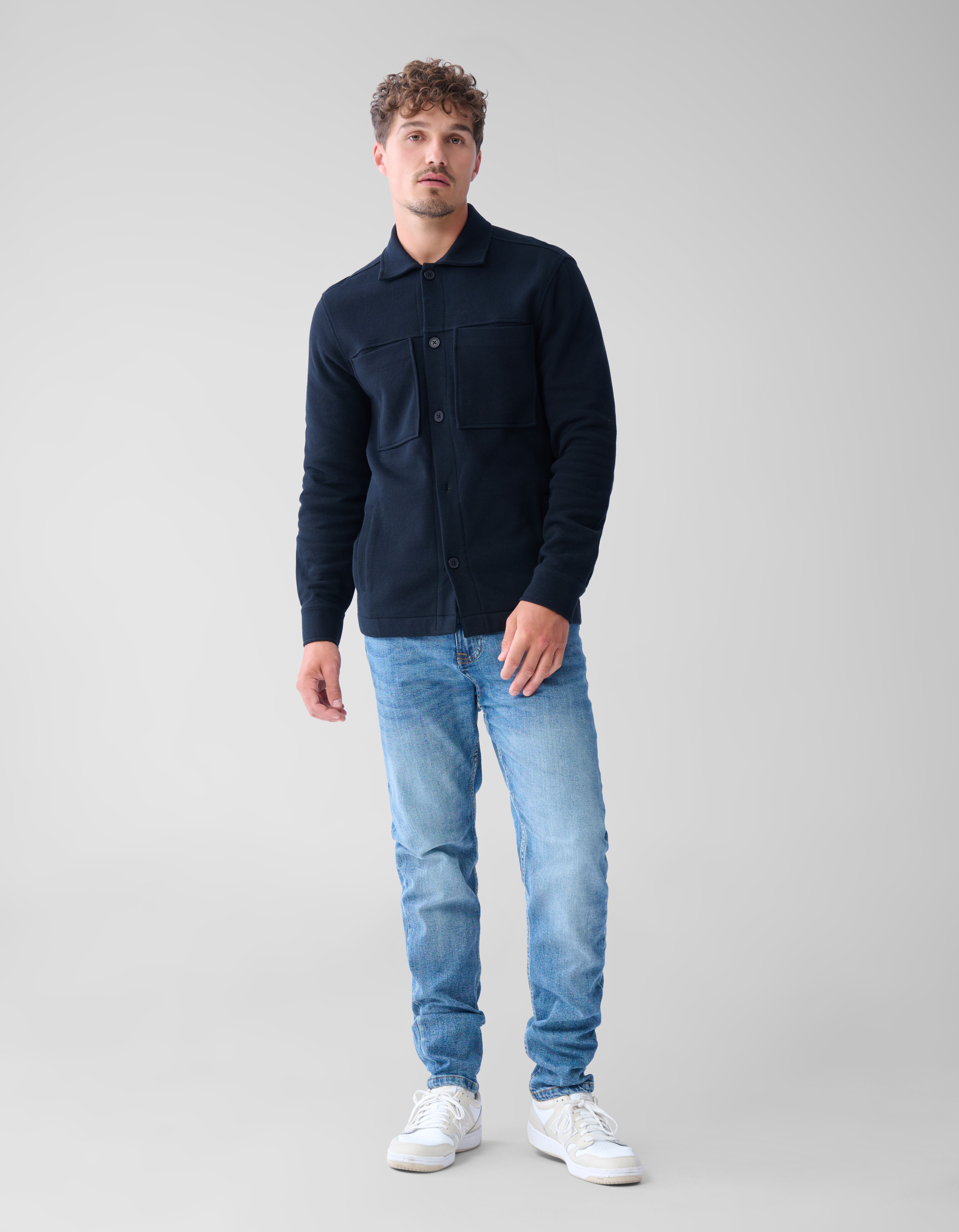 Pique Overshirt Zwart SHOEBY MEN