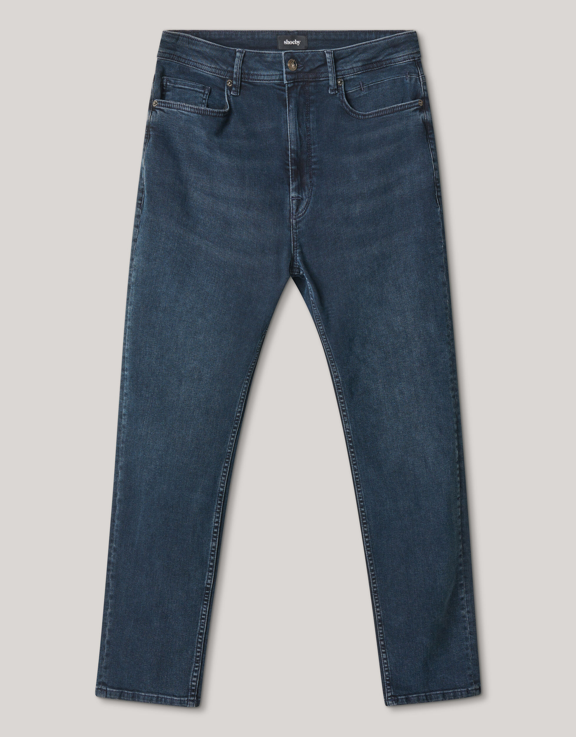 Slim Fit Jeans Blauw/Zwart L32 SHOEBY MEN