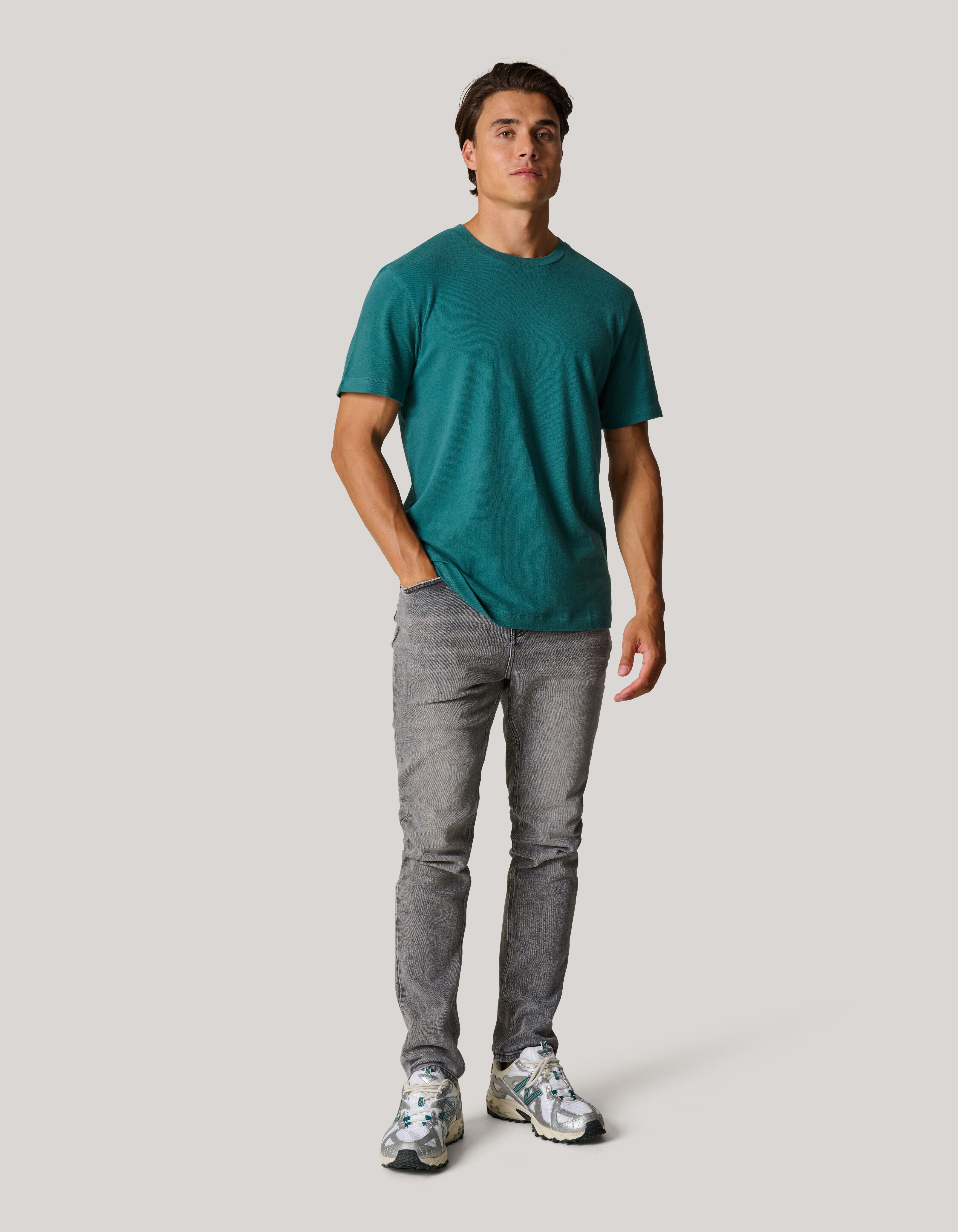 Brushed T-shirt Turquoise SHOEBY MEN