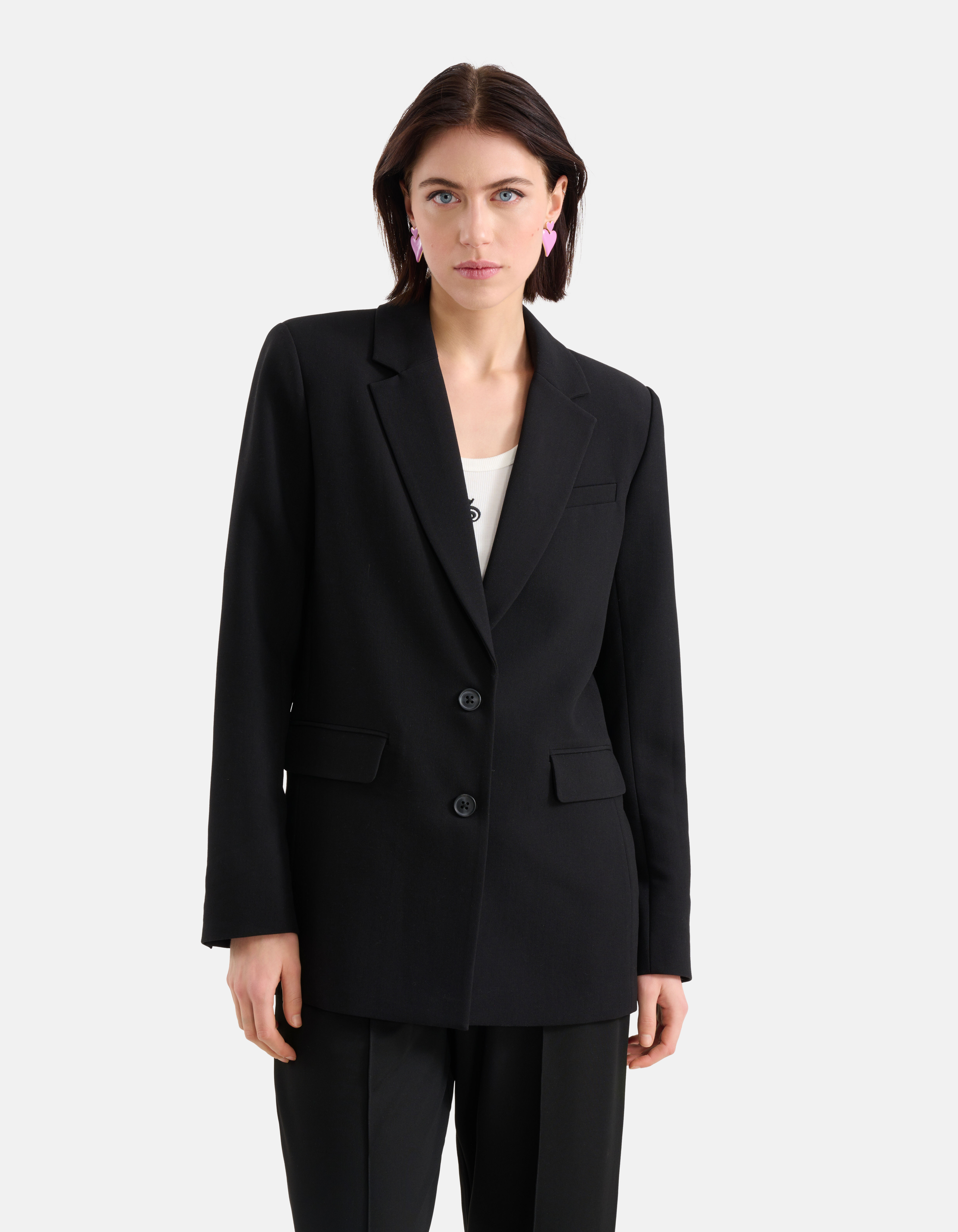 Oversized Basis Blazer Zwart SHOEBY WOMEN