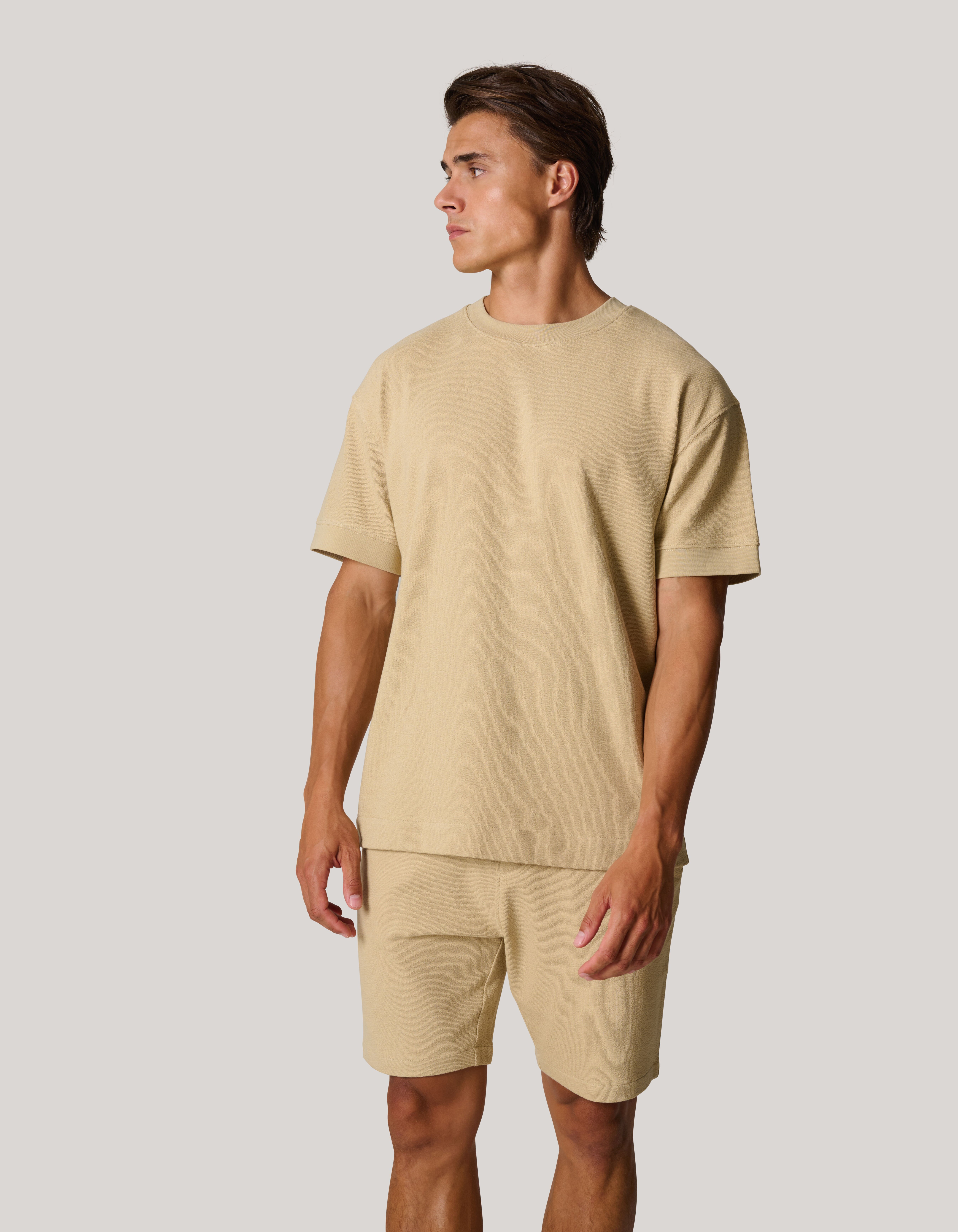 Slub Structuur T-shirt Zand SHOEBY MEN