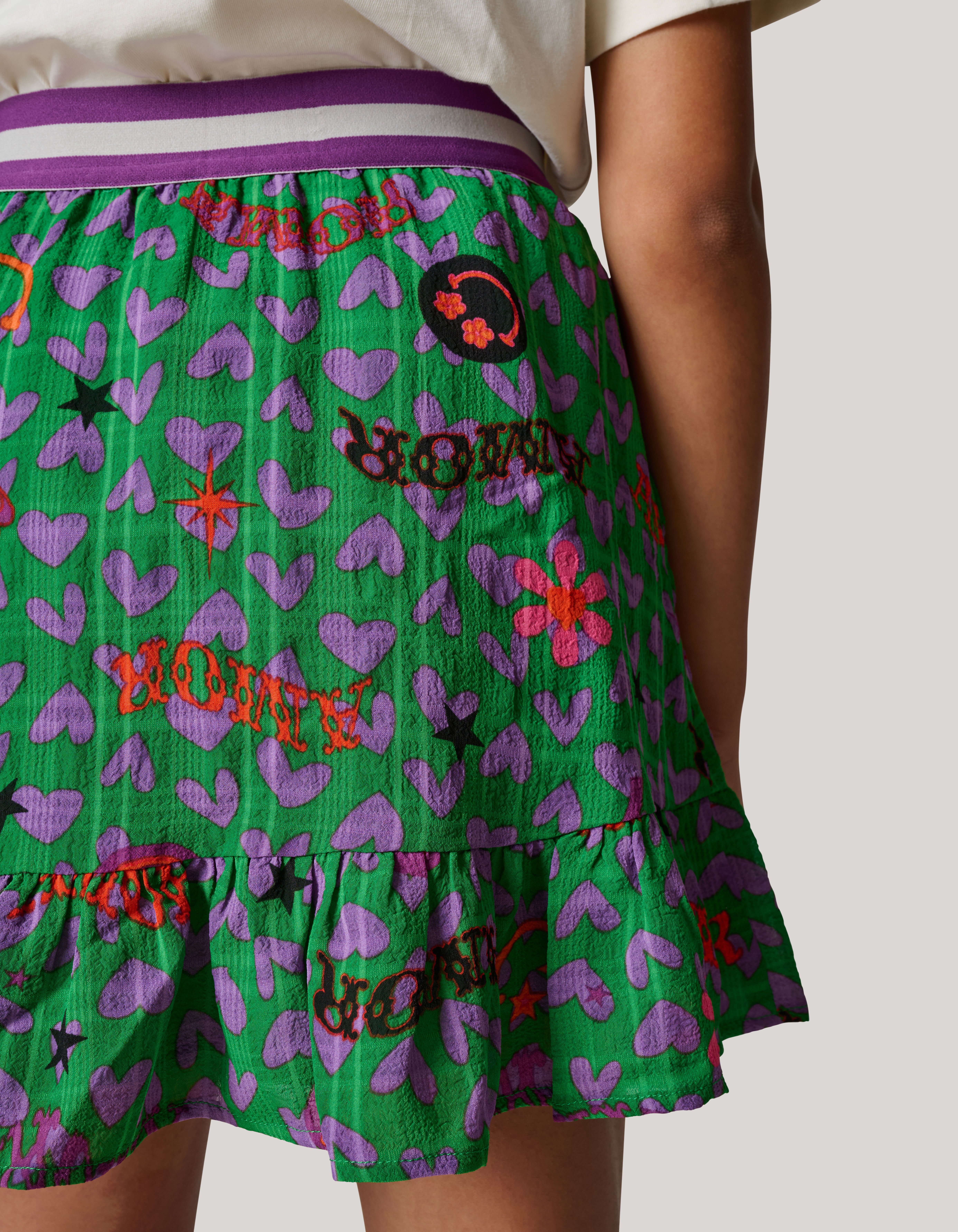 Printed Rok Groen SHOEBY GIRLS