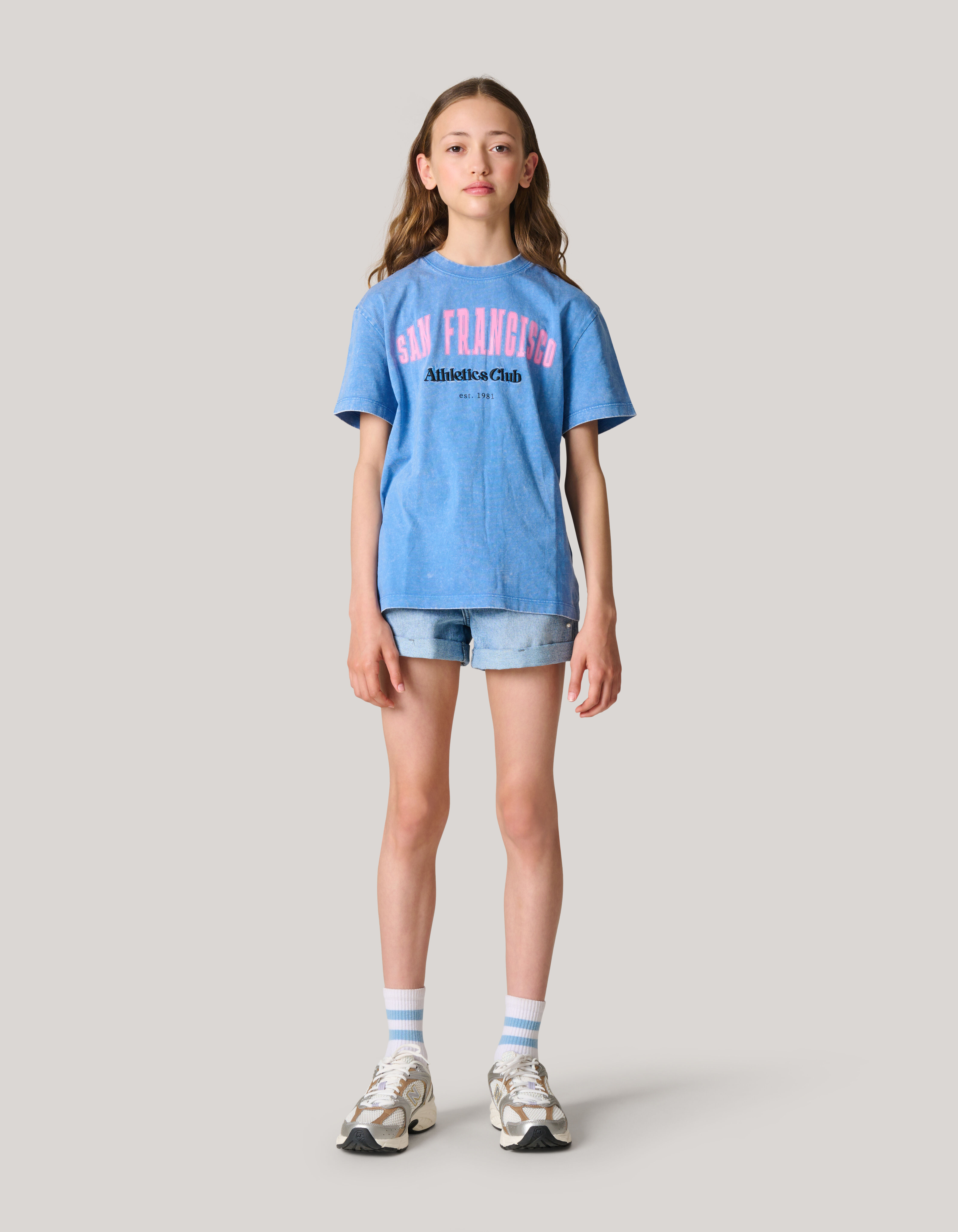 Artwork T-shirt Blauw SHOEBY GIRLS