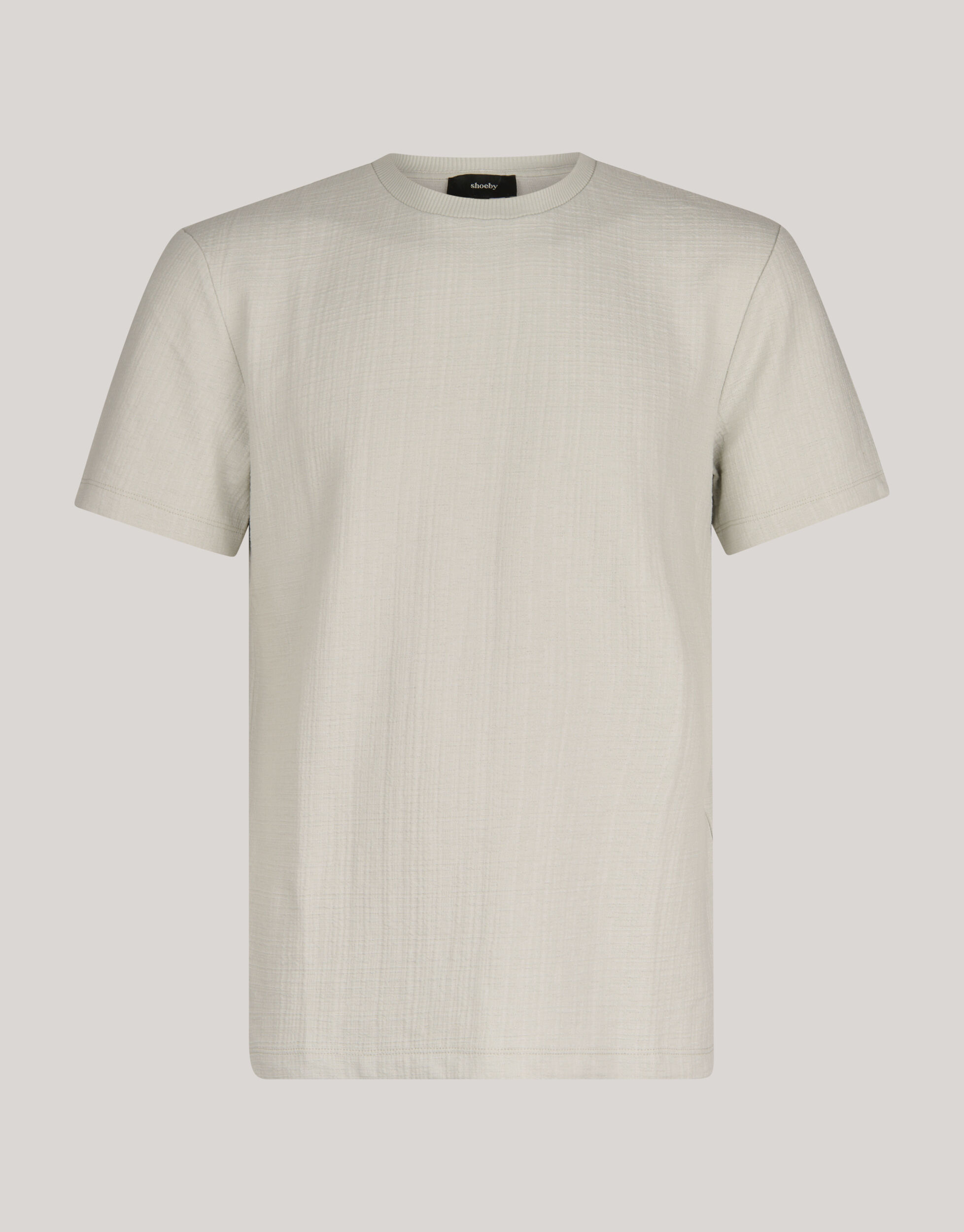 Structuur T-shirt Lichtgrijs SHOEBY MEN