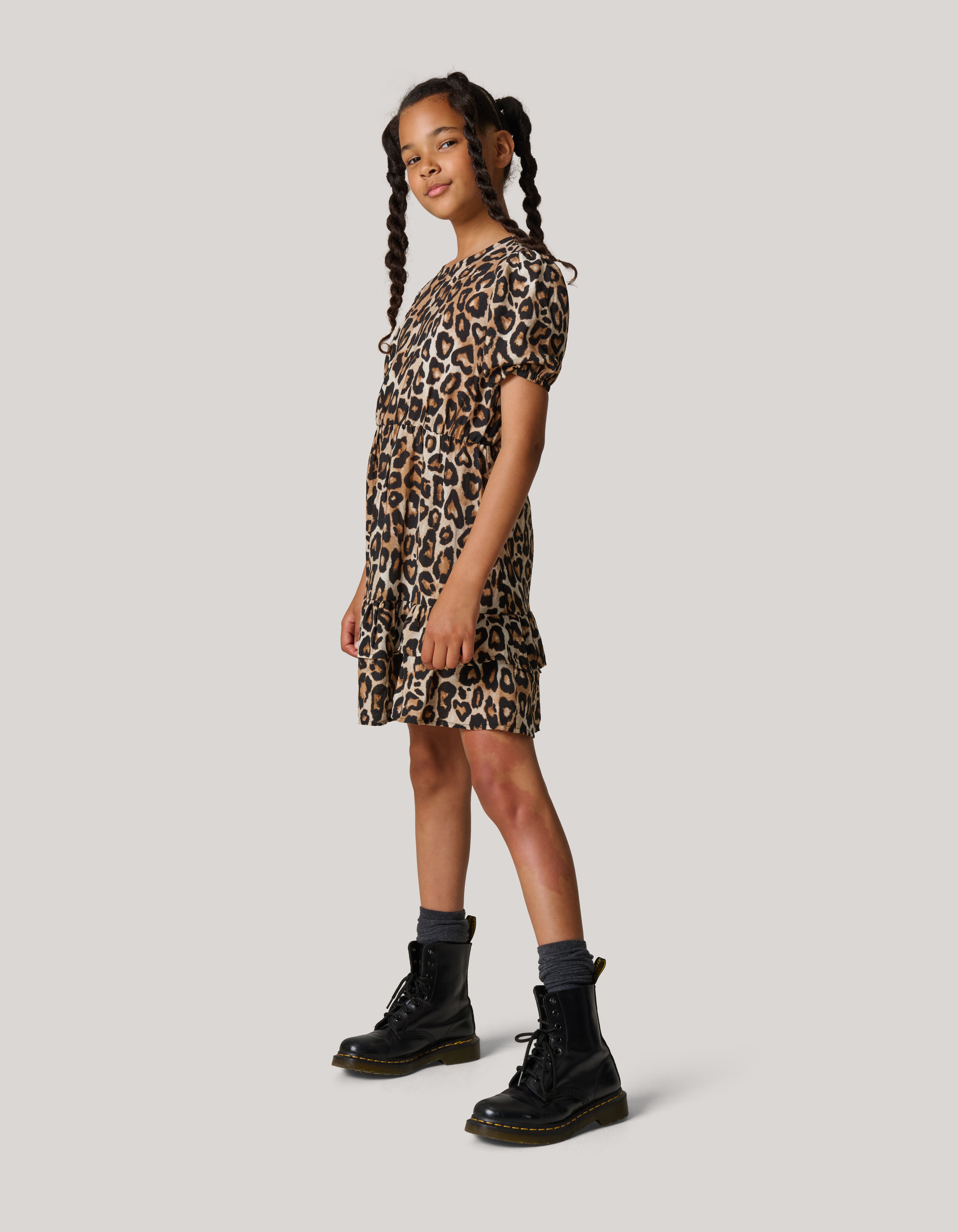 Leopard Jurk Bruin SHOEBY GIRLS