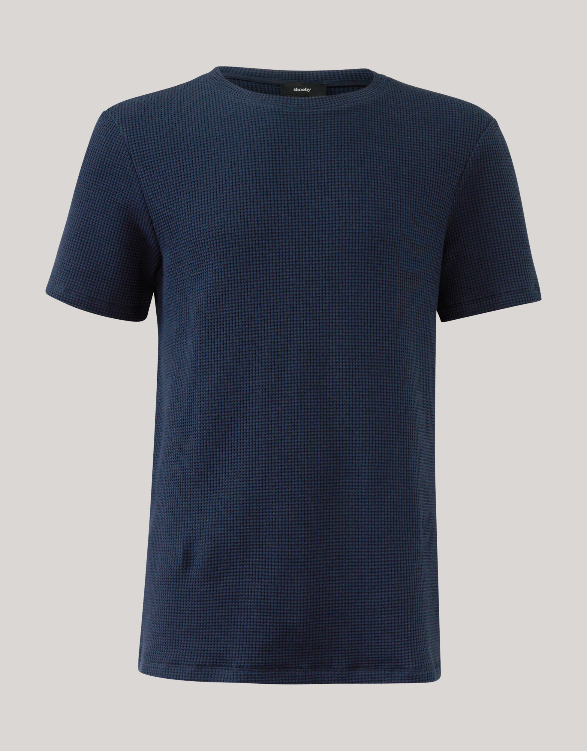 Structuur T-shirt Donkerblauw SHOEBY MEN