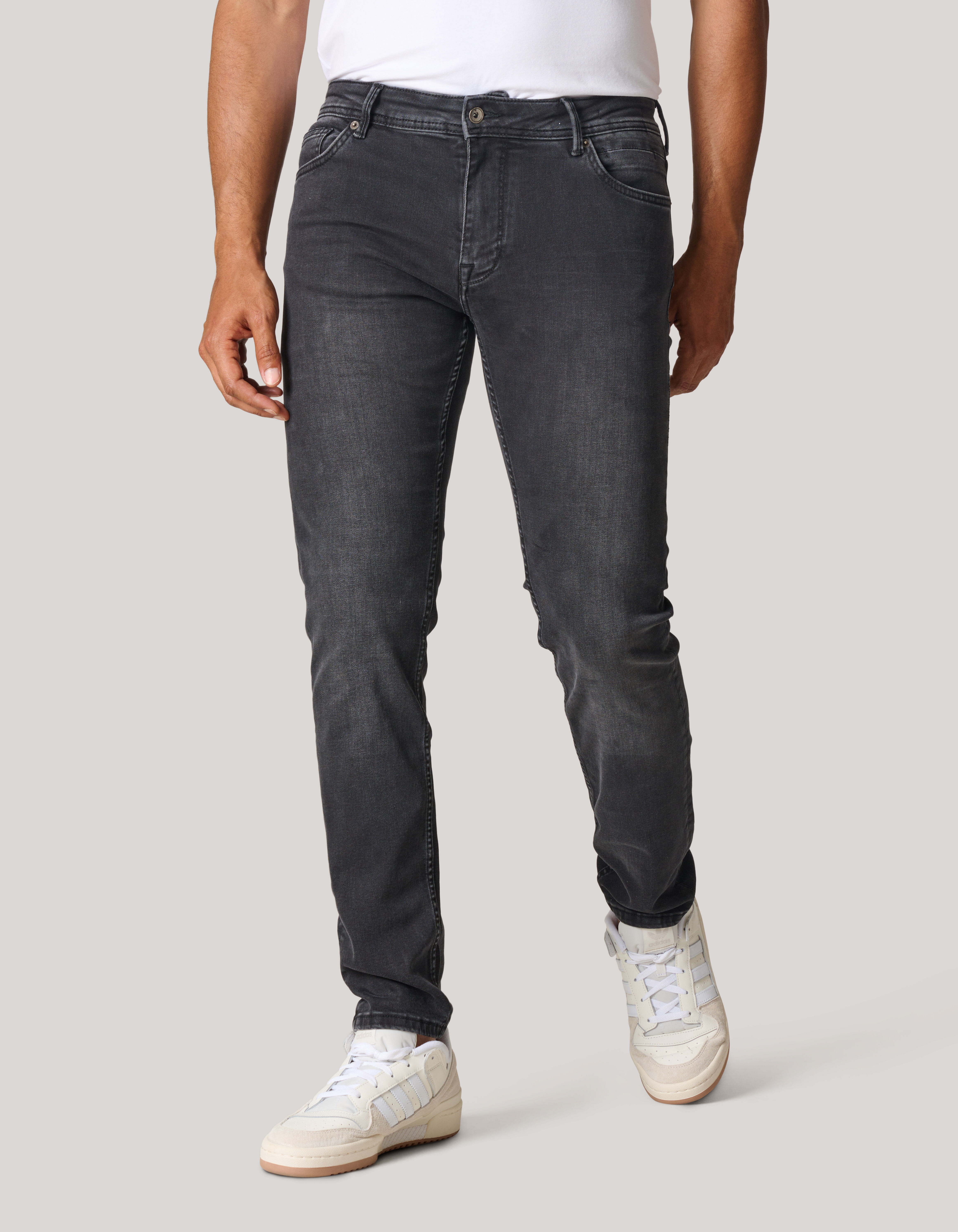 Skinny Fit Jeans Zwart Washed L32 Refill