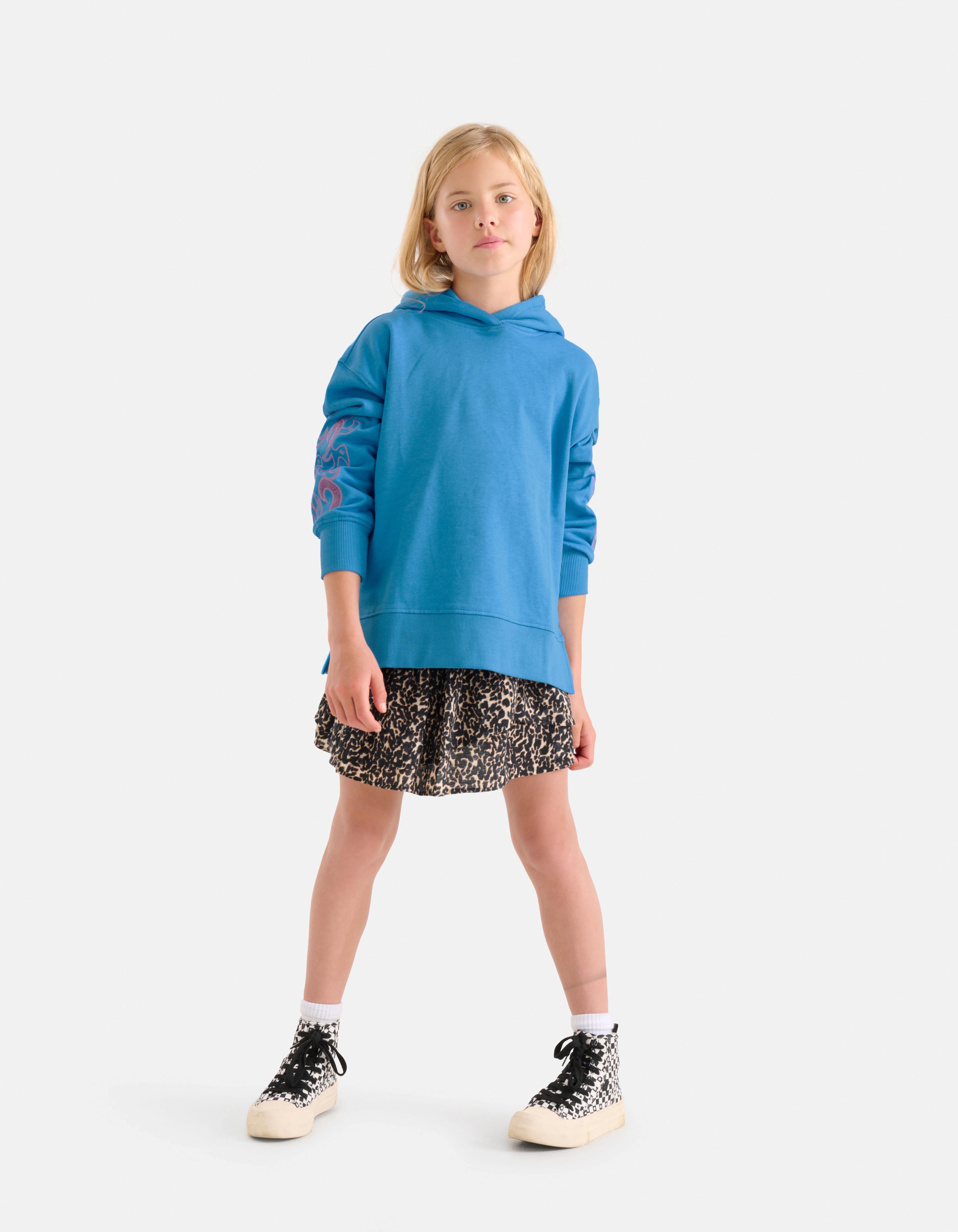 Embroidery Hoodie Blauw SHOEBY GIRLS