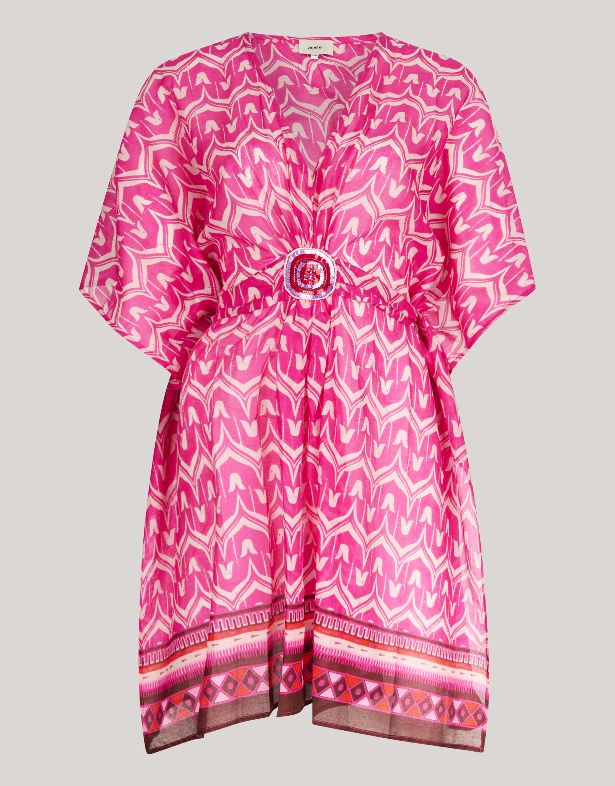 Printed Strand Kaftan Roze SHOEBY WOMEN