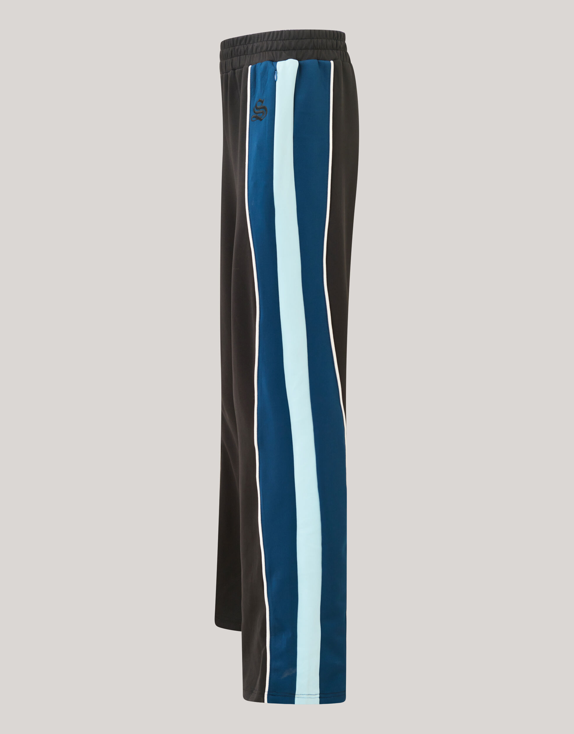 Colourblock Wide Leg Broek Zwart/blauw SHOEBY WOMEN