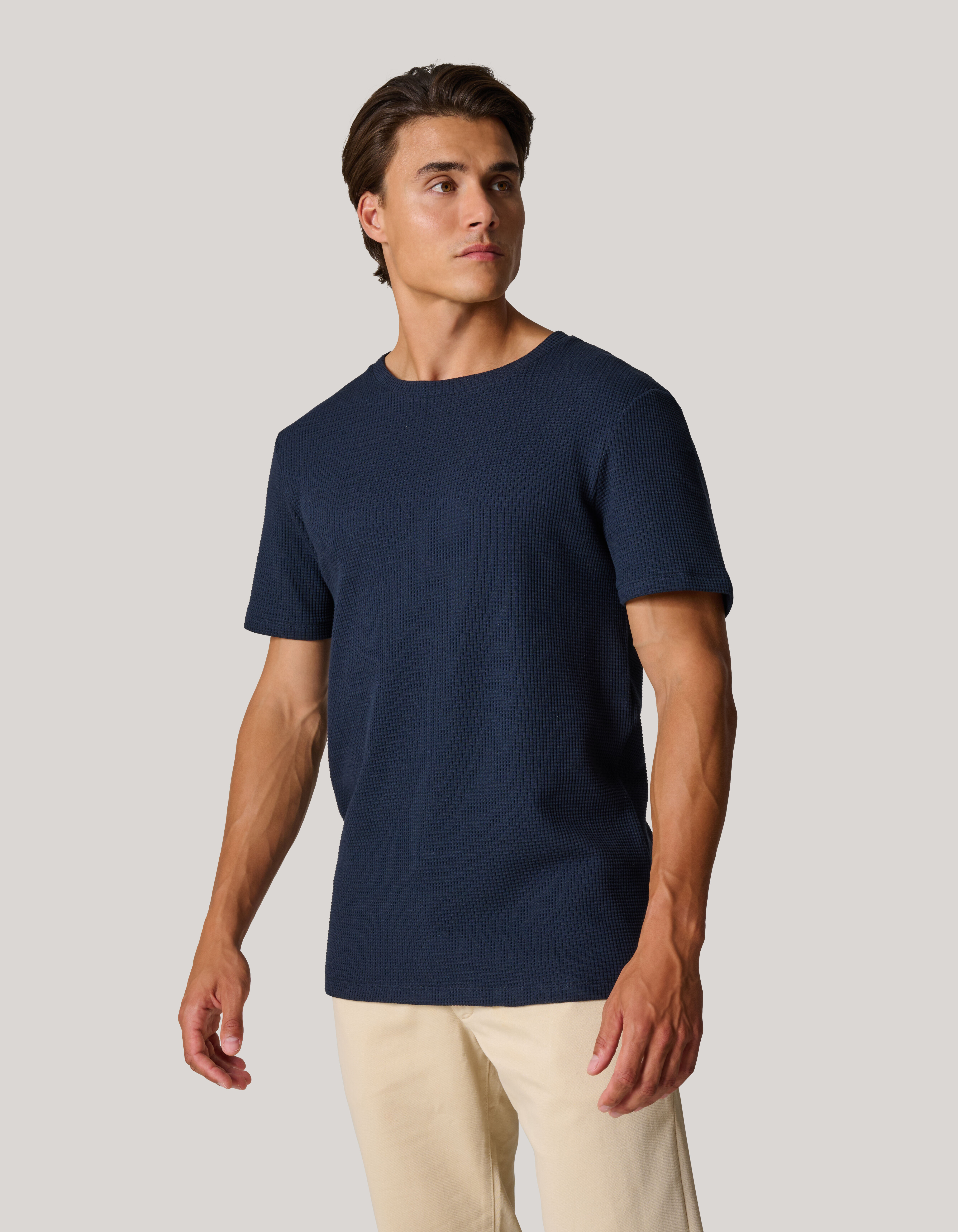 Structuur T-shirt Donkerblauw SHOEBY MEN