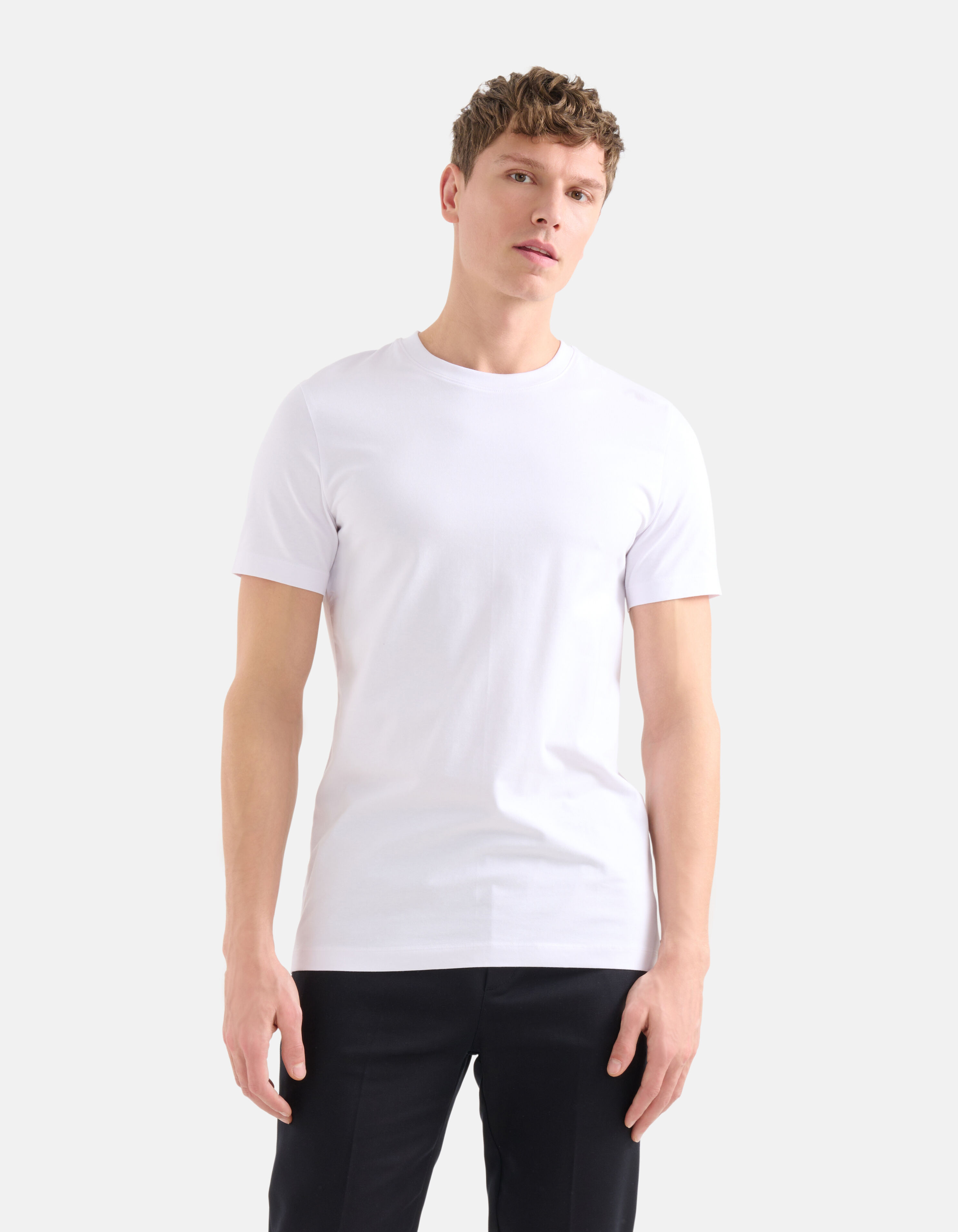 Basis T-shirt Wit SHOEBY MEN