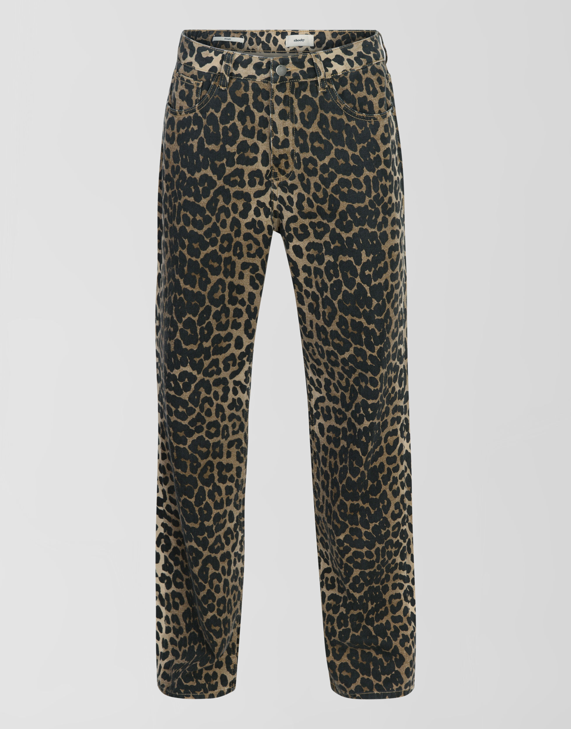 Leopard Straight Fit Jeans Bruin SHOEBY WOMEN