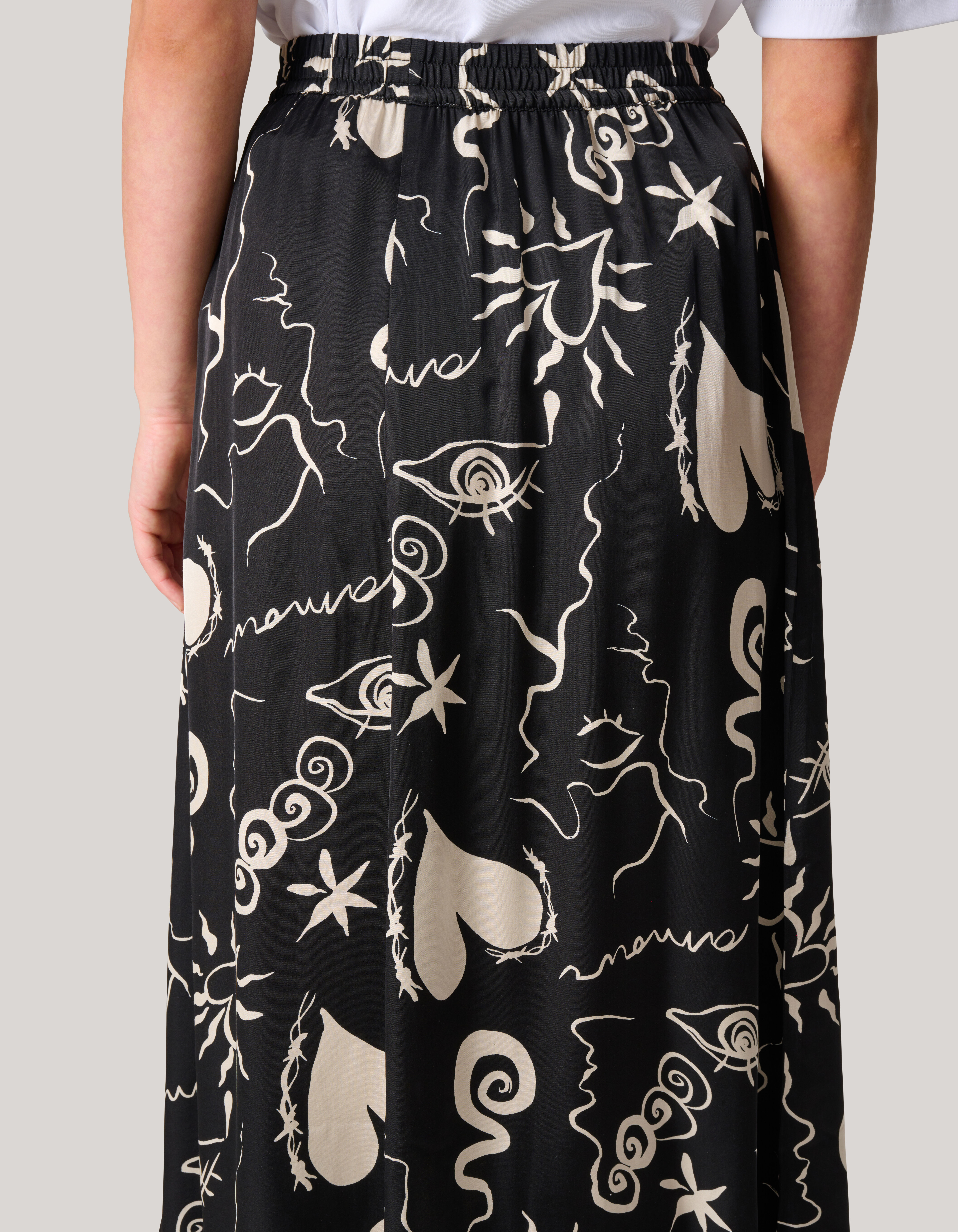 Printed Maxi Rok Zwart SHOEBY WOMEN