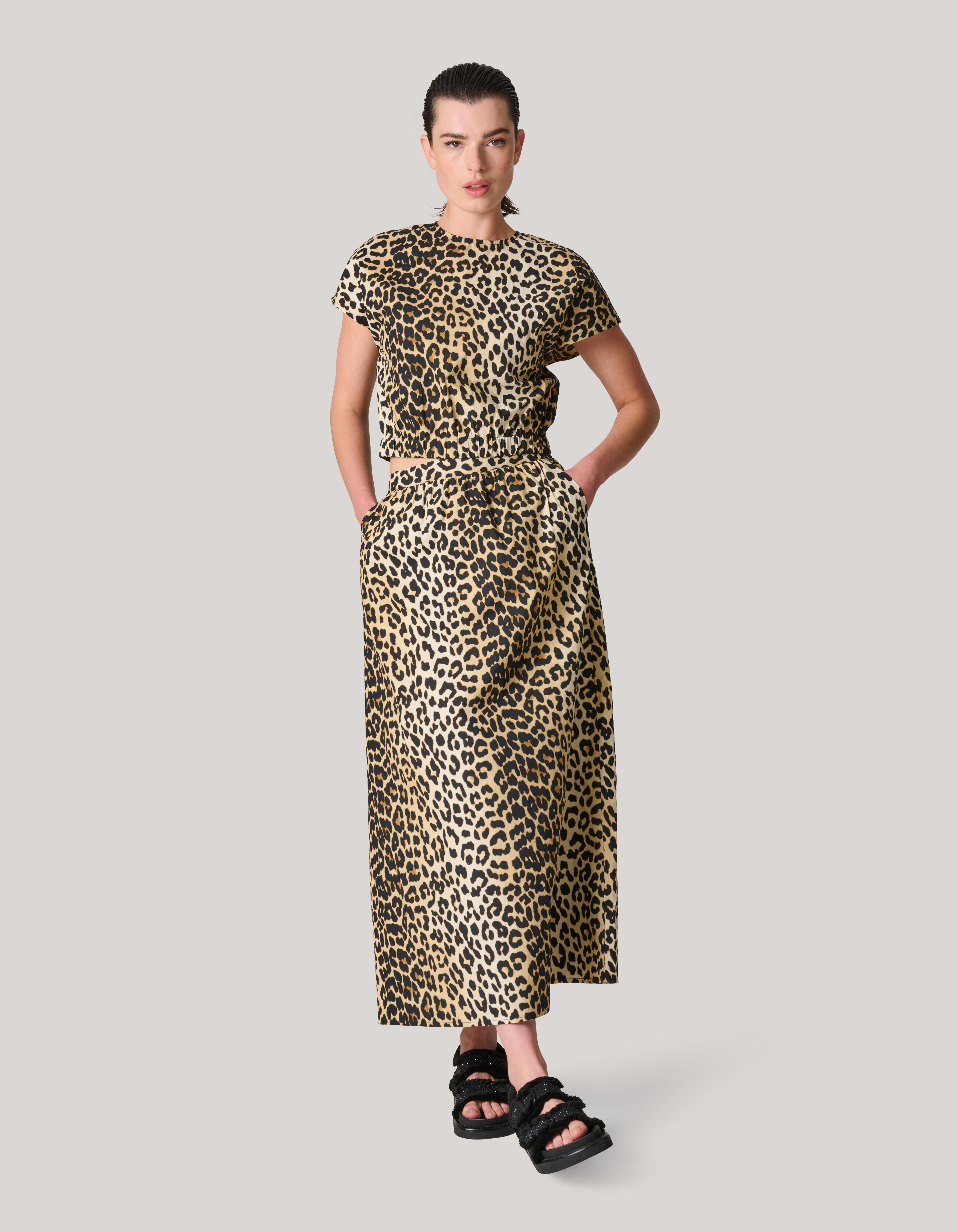 Leopard Poplin Maxi Rok SHOEBY WOMEN