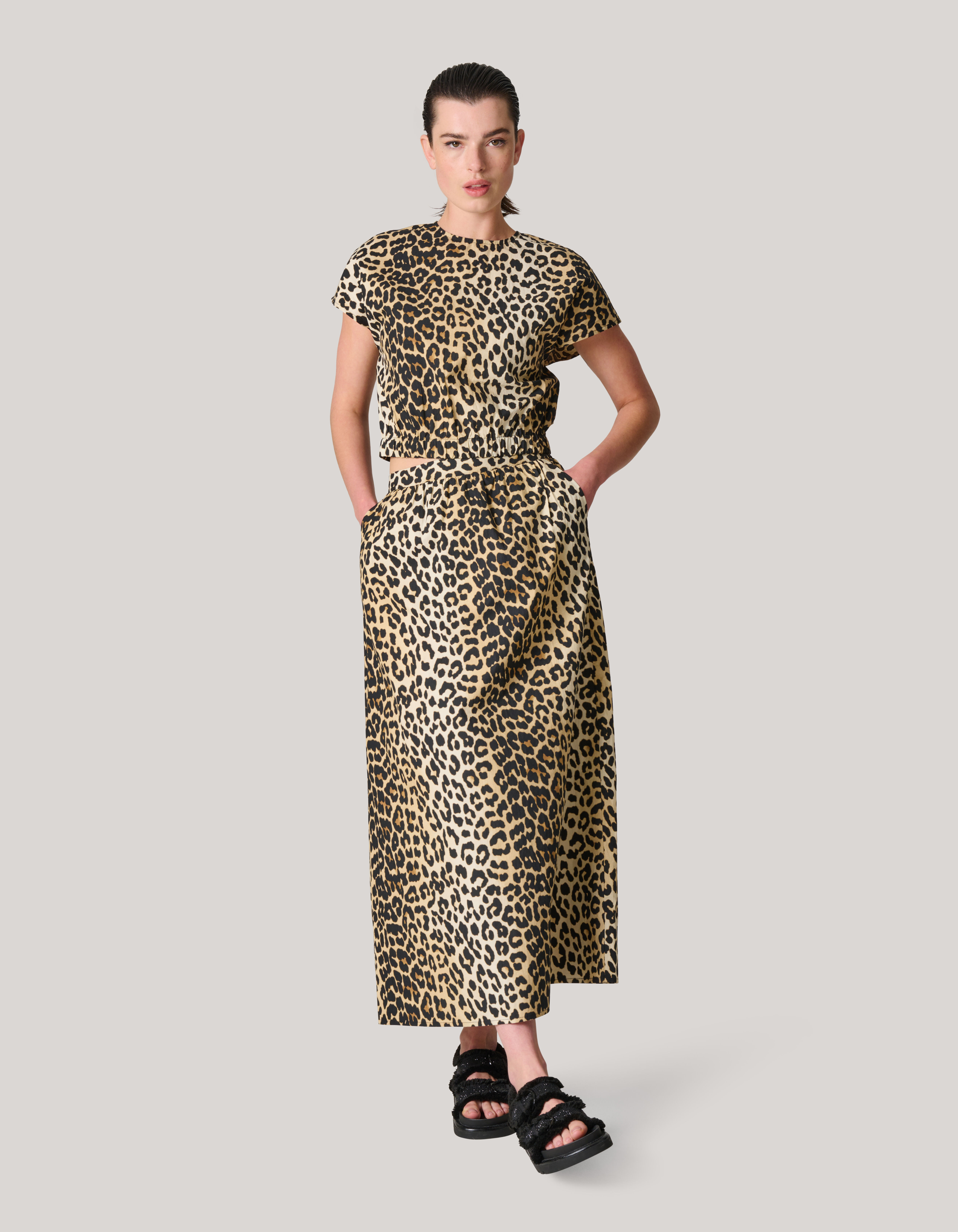 Leopard Poplin Maxi Rok SHOEBY WOMEN