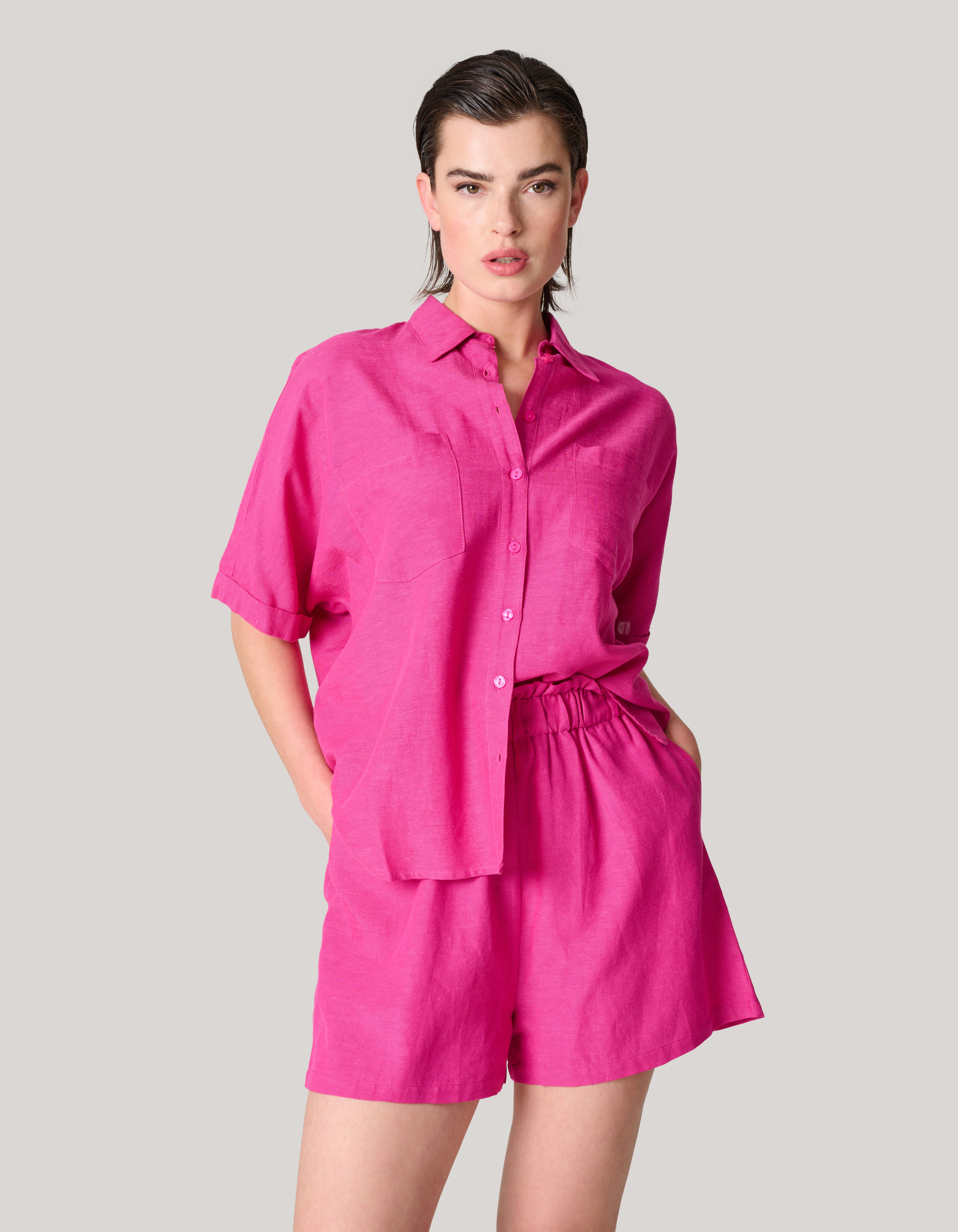 Linnen Blouse Roze SHOEBY WOMEN