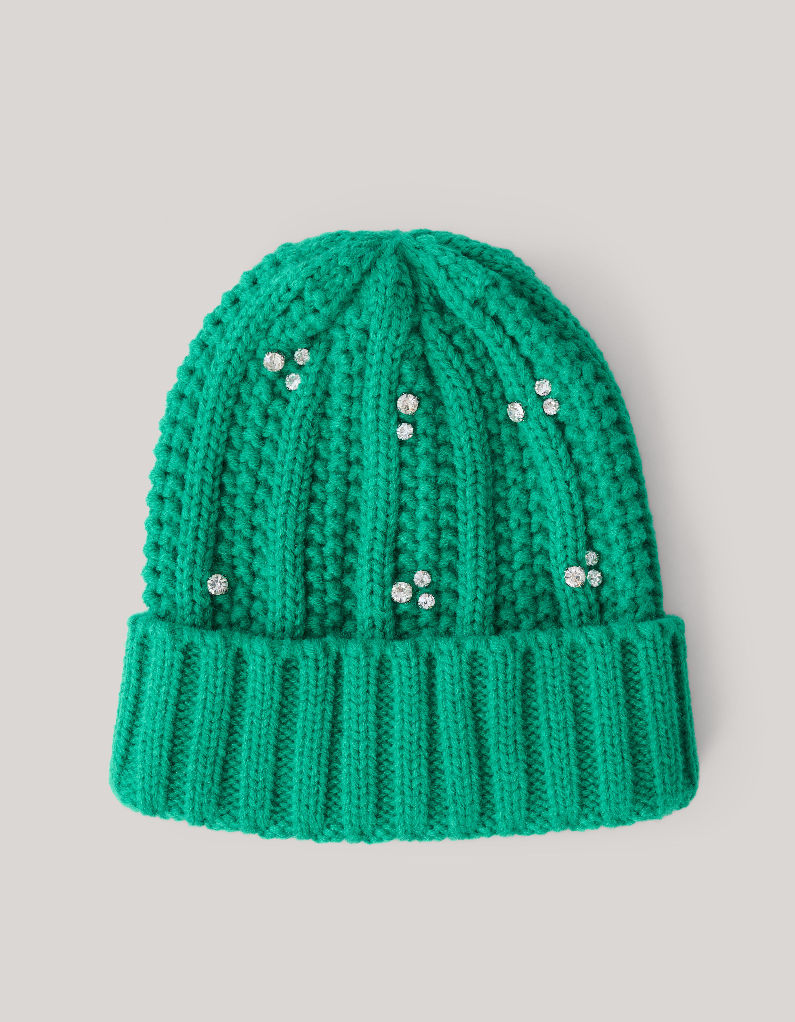 Rhinestone Beanie Groen SHOEBY ACCESSOIRES