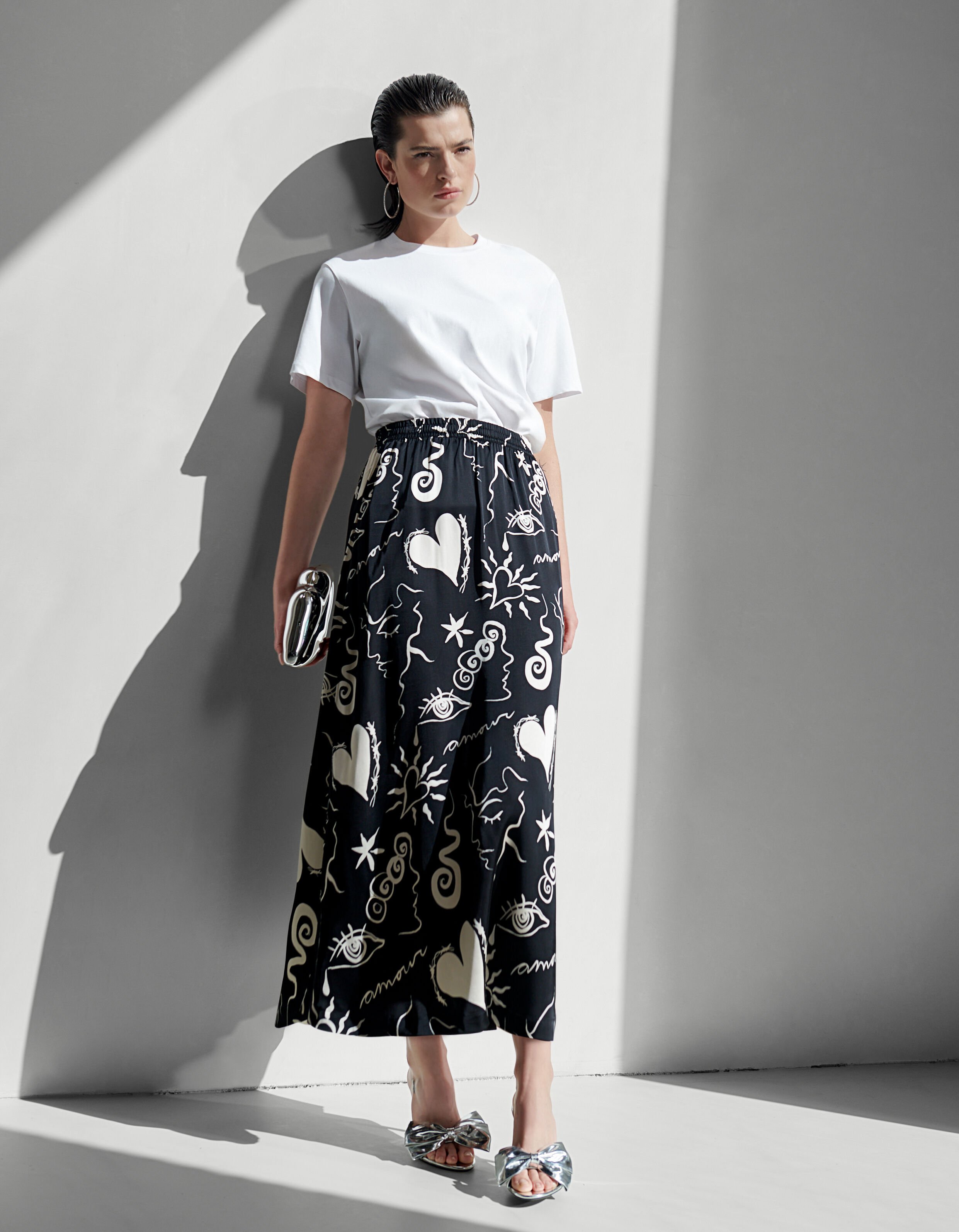 Printed Maxi Rok Zwart SHOEBY WOMEN