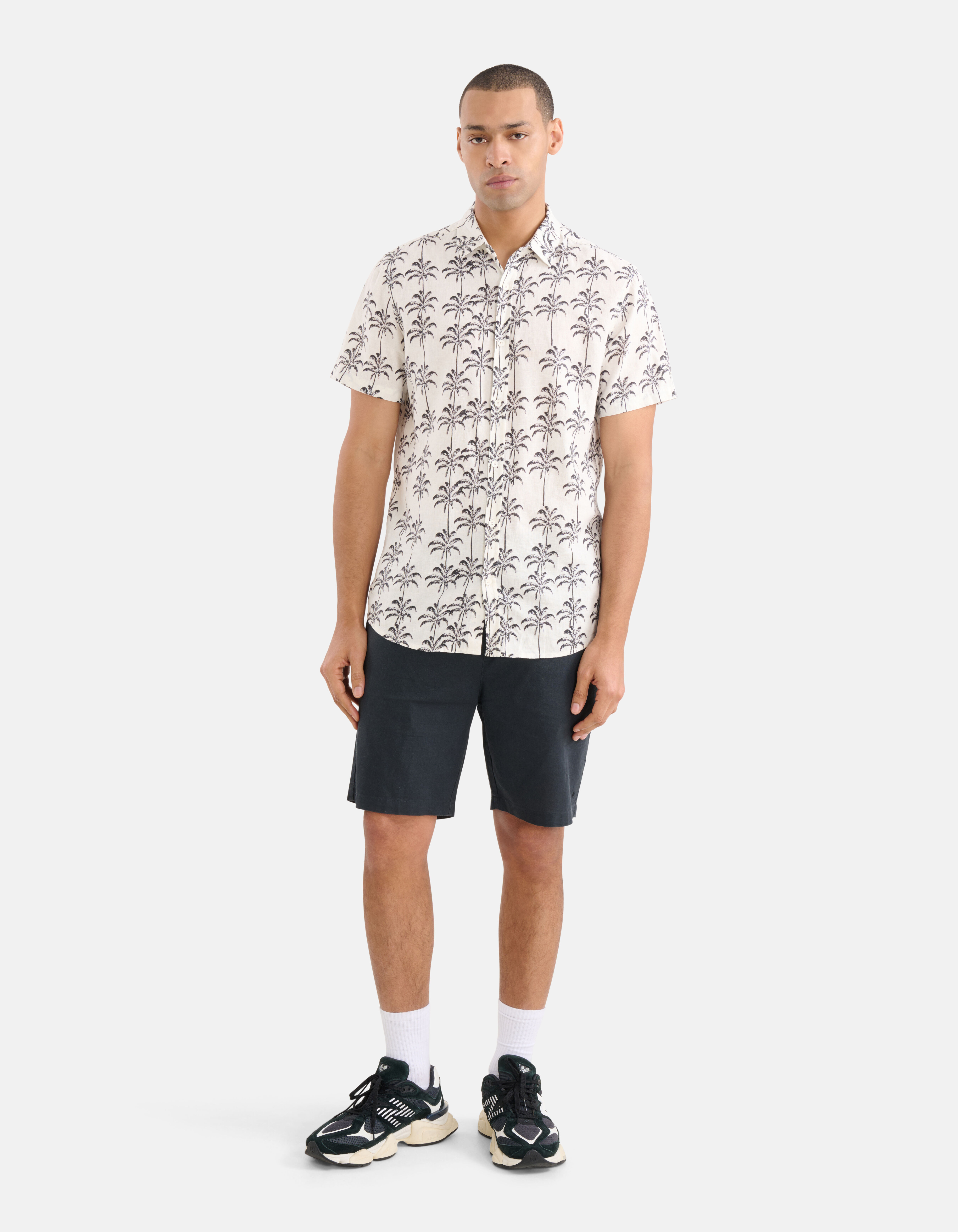 Linnen Short Donkergrijs SHOEBY MEN