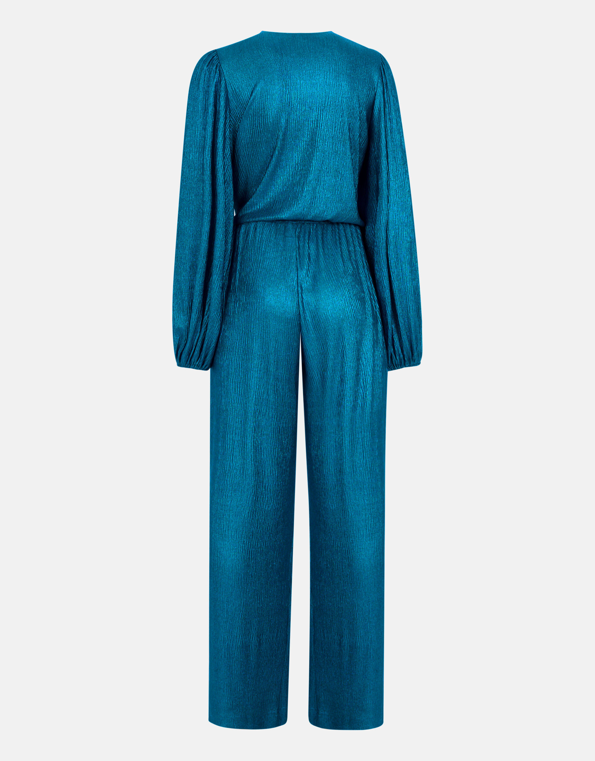 Metallic Crinkle Jumpsuit Blauw SHOEBY WOMEN