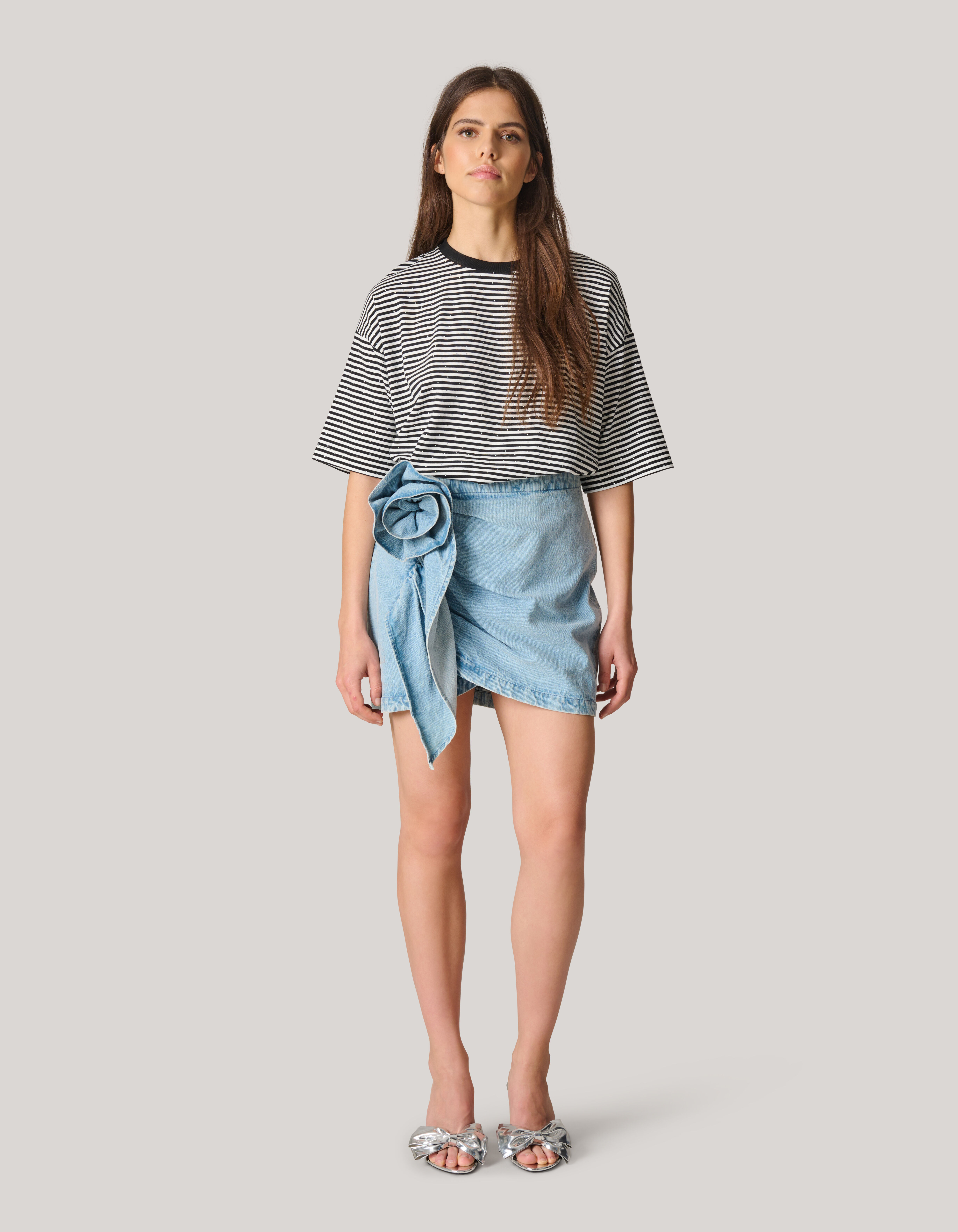 Denim Rose Mini Rok By Lizzy SHOEBY WOMEN