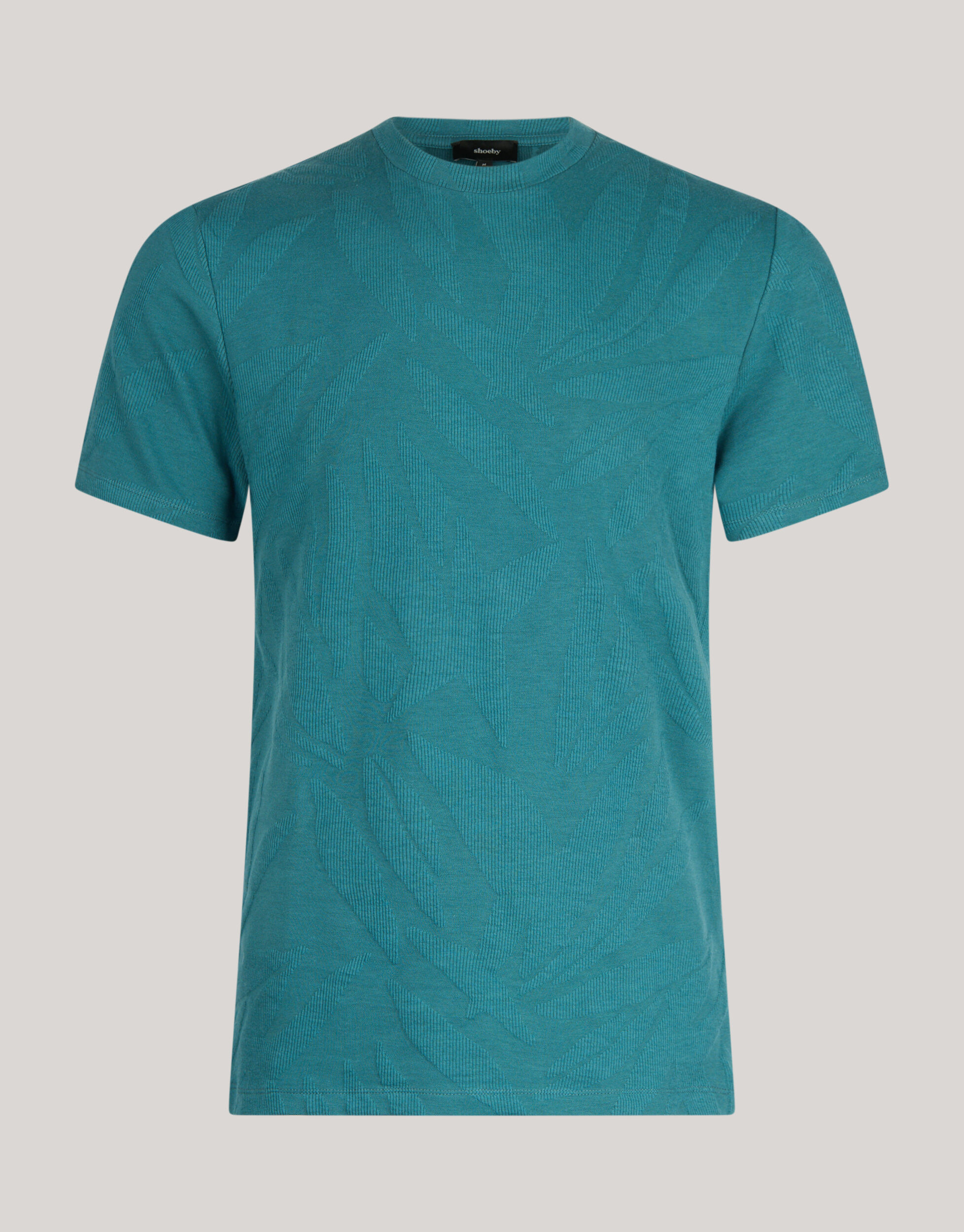 Structuur T-shirt Donker Turquoise SHOEBY MEN