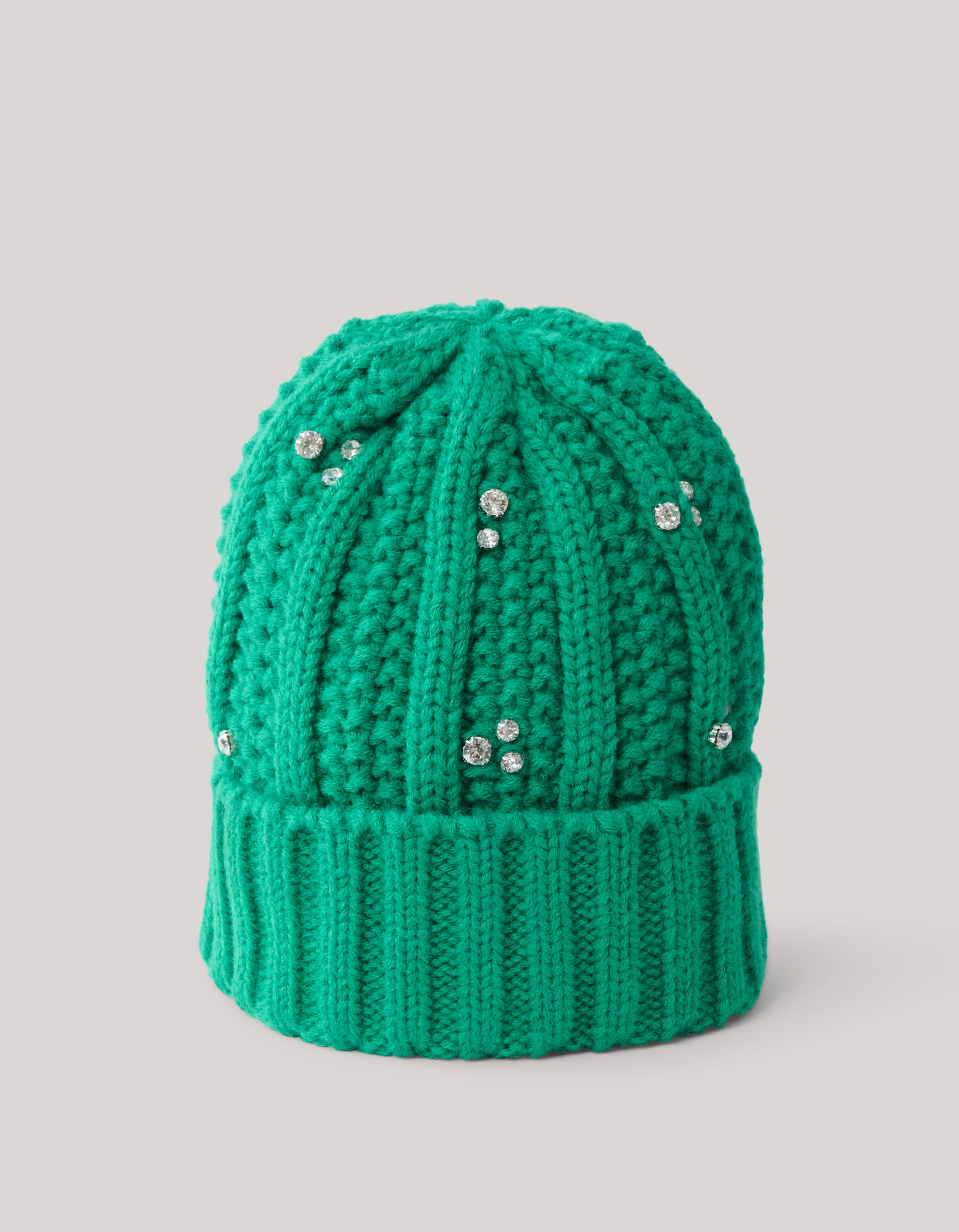 Rhinestone Beanie Groen SHOEBY ACCESSOIRES