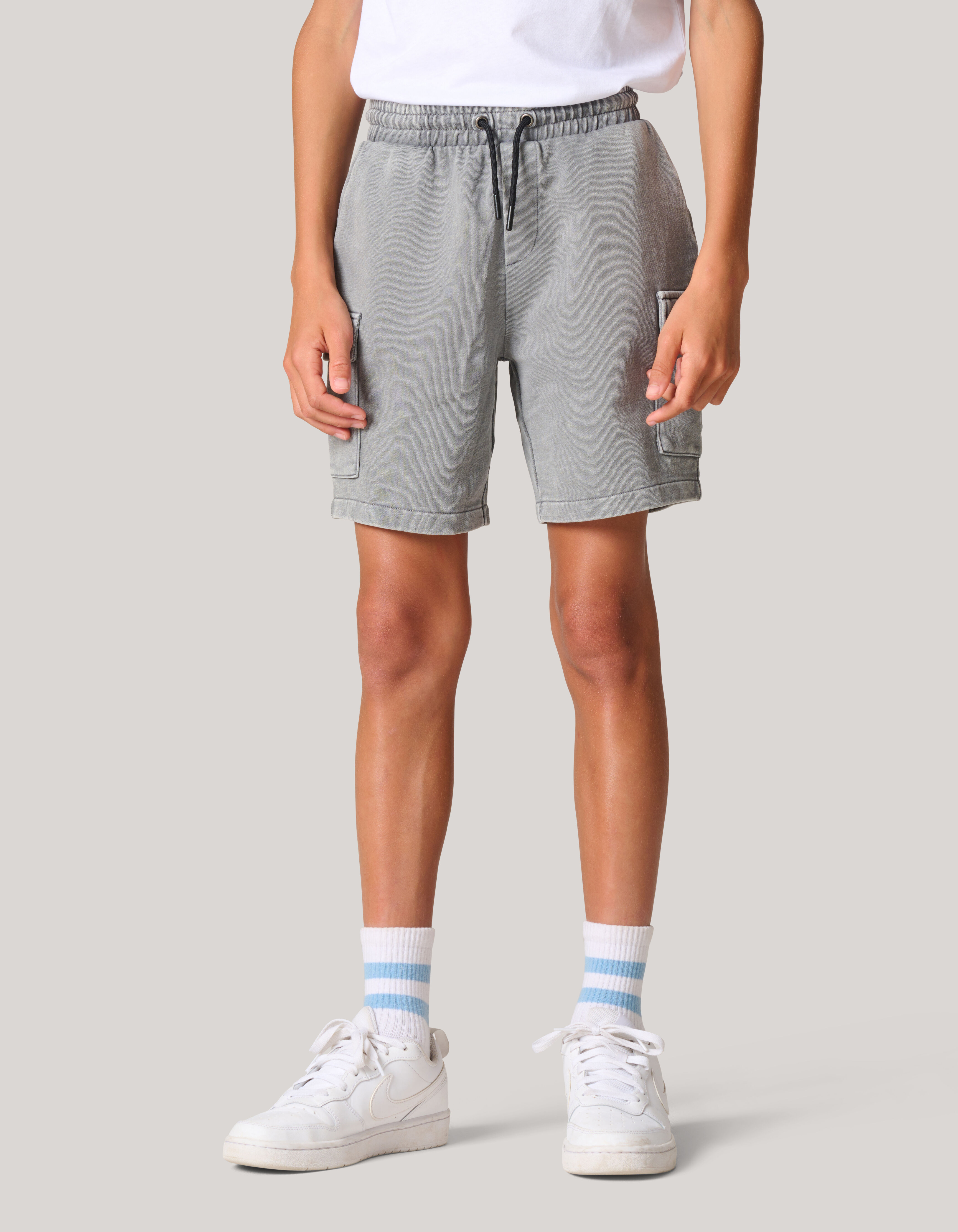 Washed Cargo Jog Short Lichtgrijs SHOEBY BOYS