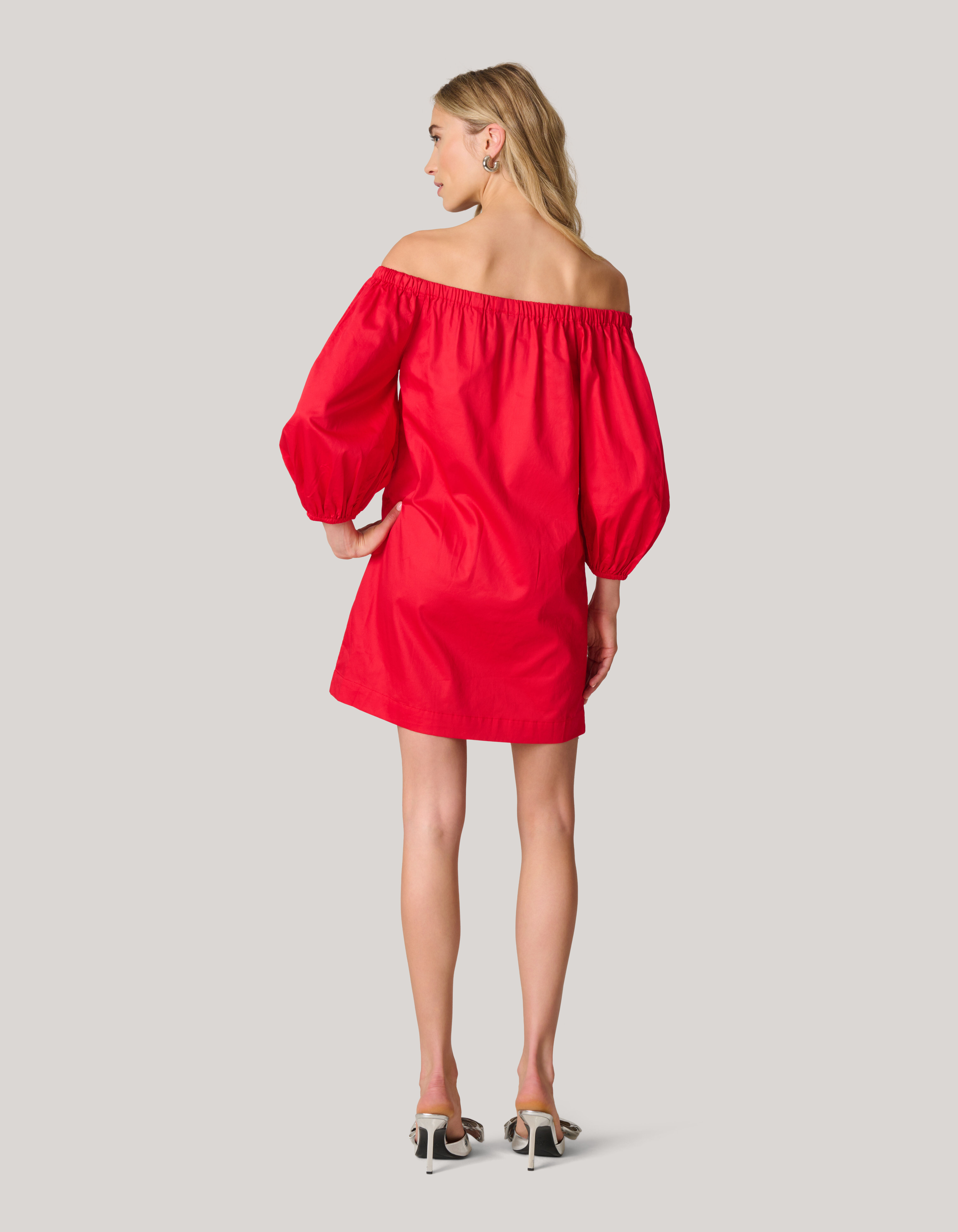 Off Shoulder Jurk Rood SHOEBY WOMEN