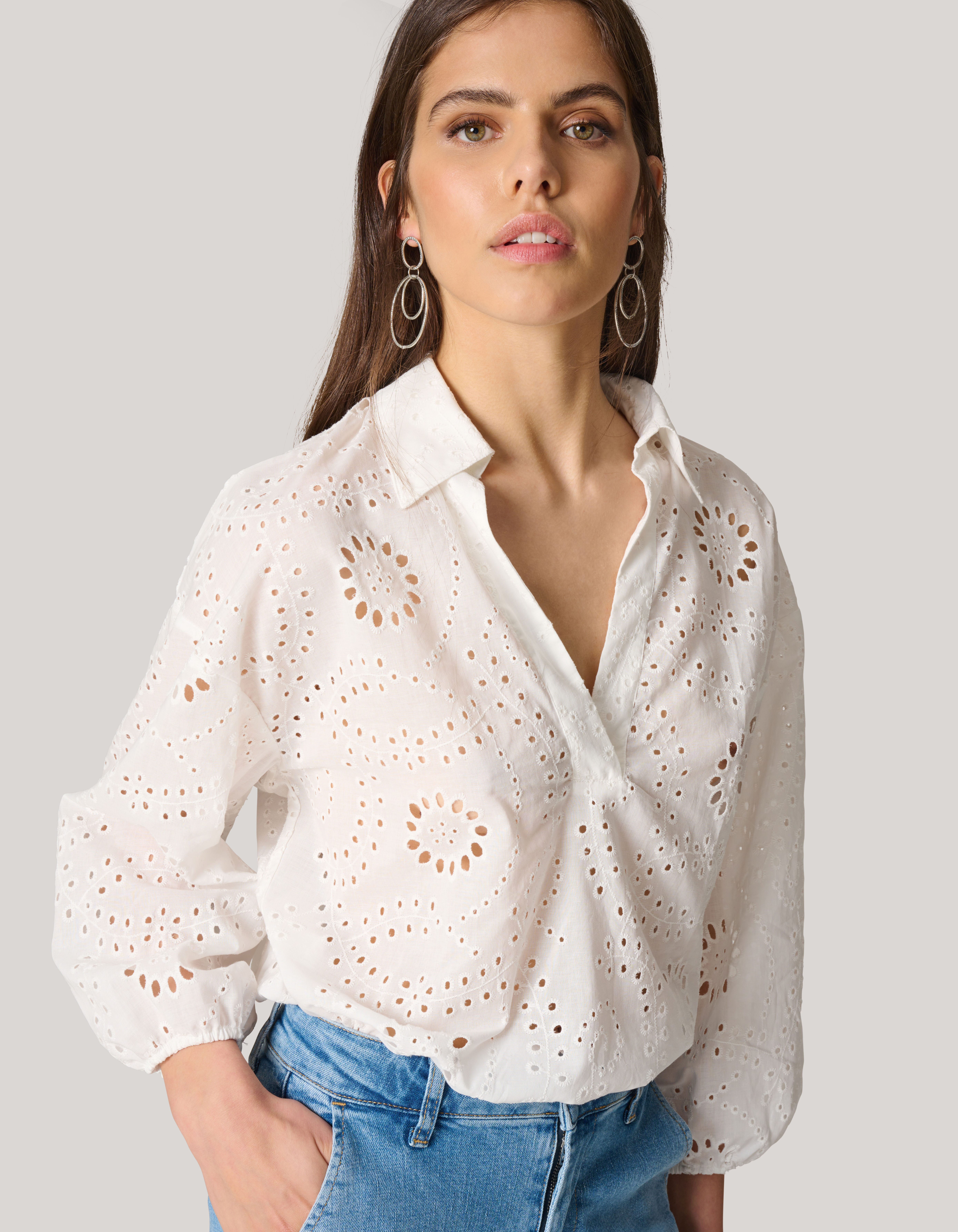 Broderie Blouse Wit SHOEBY WOMEN