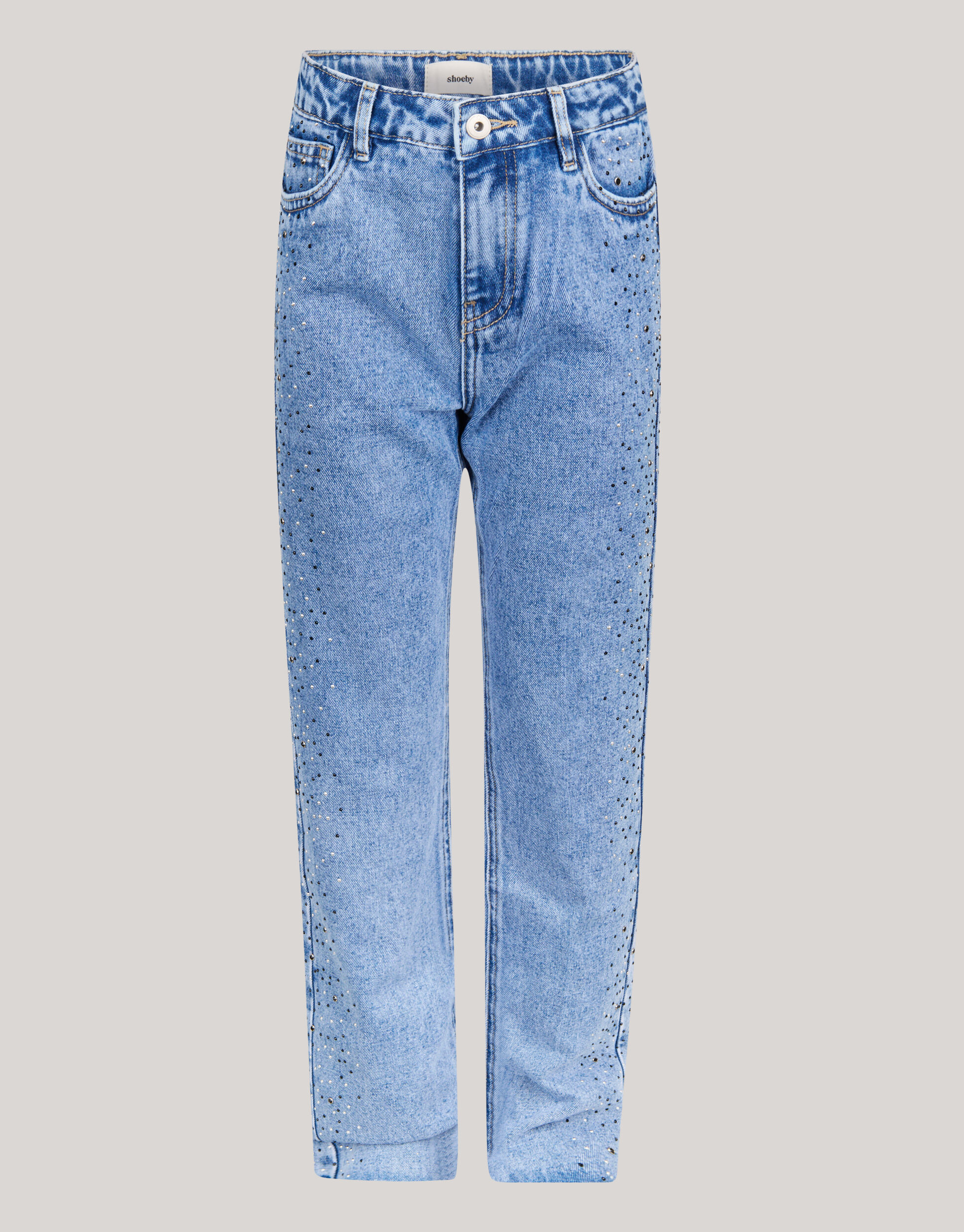 Studs Straight Fit Jeans Blauw SHOEBY GIRLS