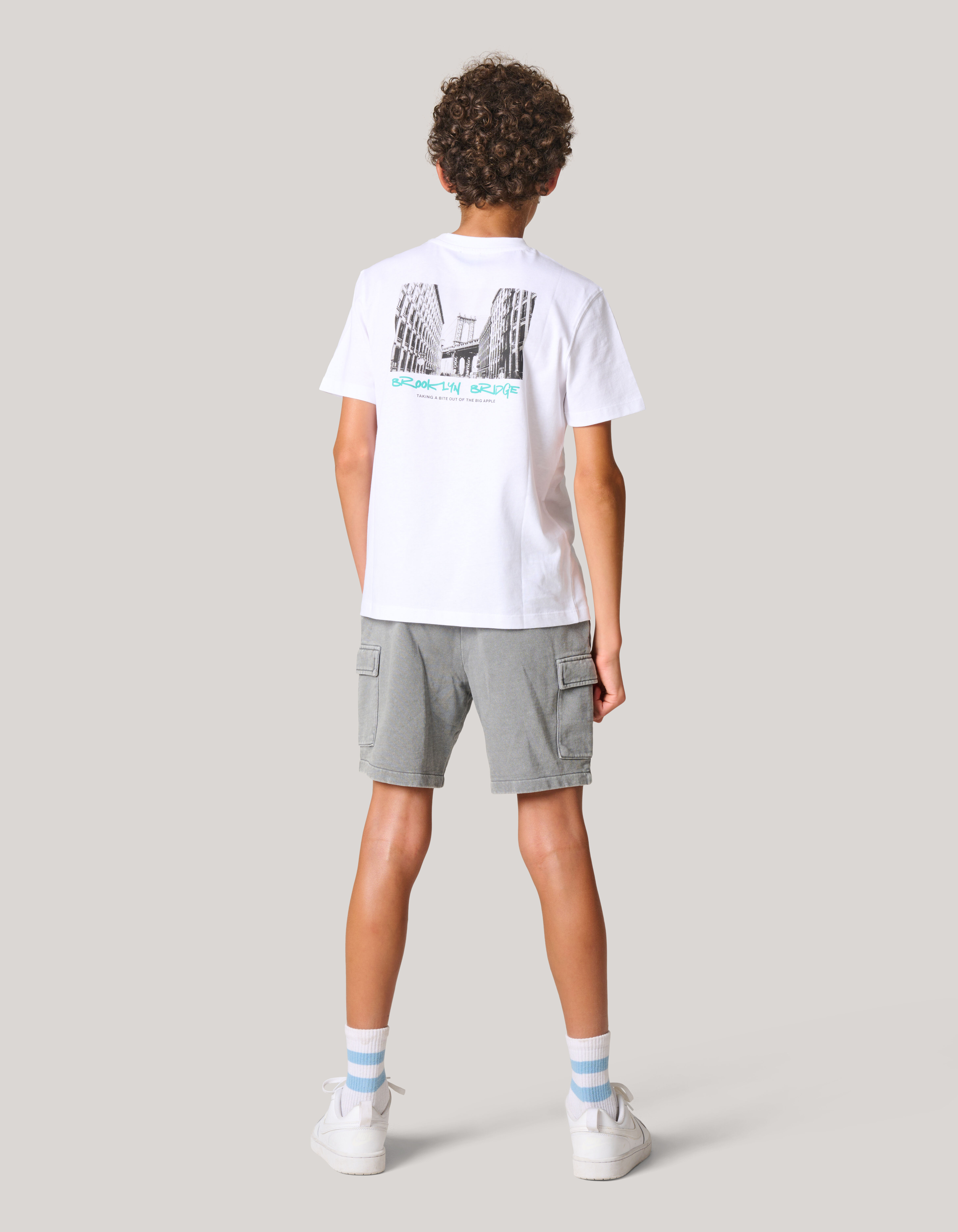 Washed Cargo Jog Short Lichtgrijs SHOEBY BOYS