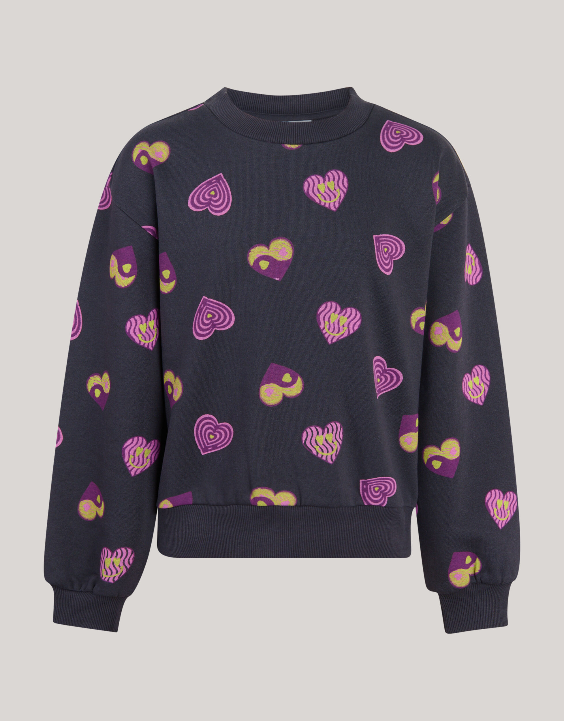 Printed Sweater Donkergrijs SHOEBY GIRLS