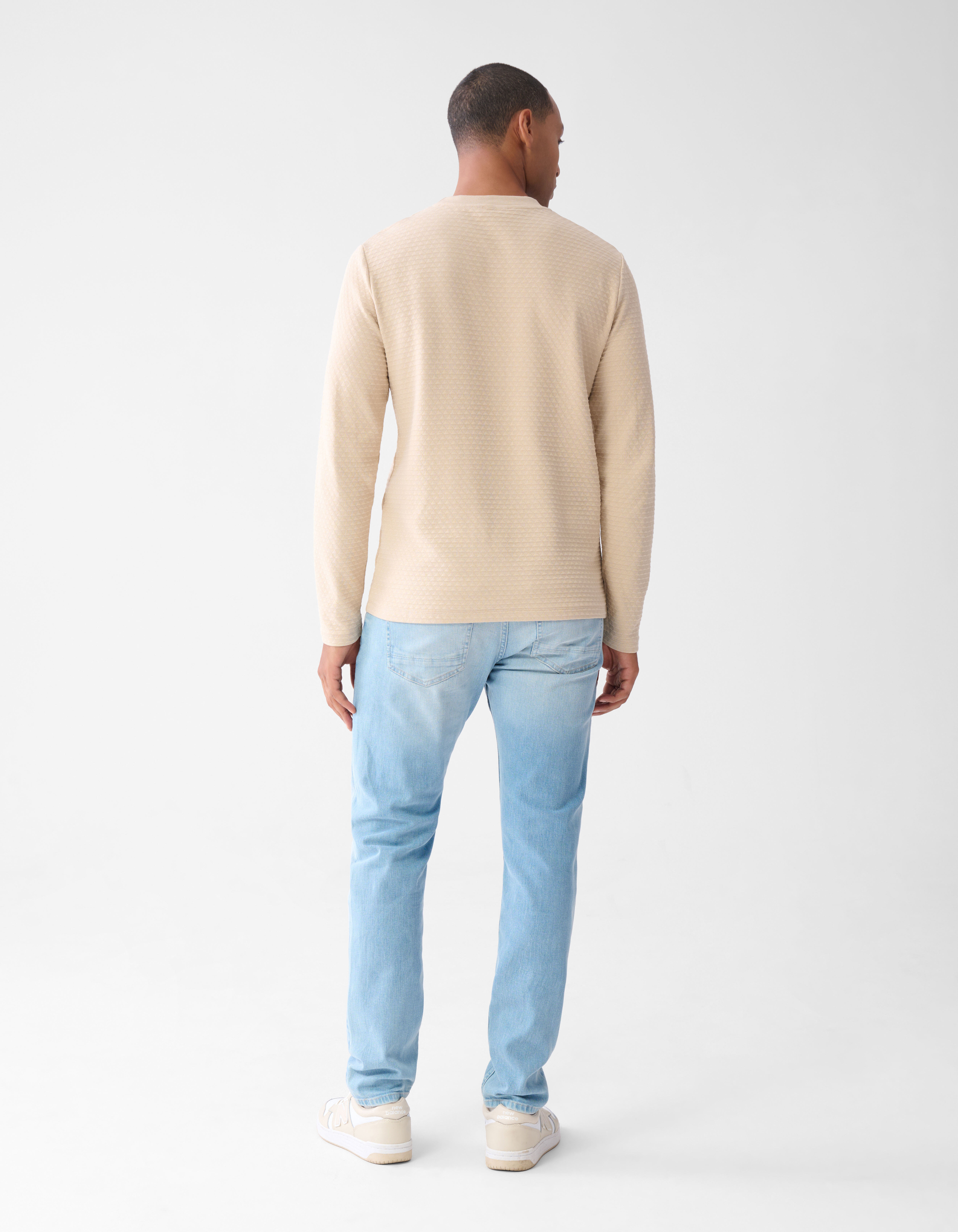 Structuur Longsleeve Zand SHOEBY MEN