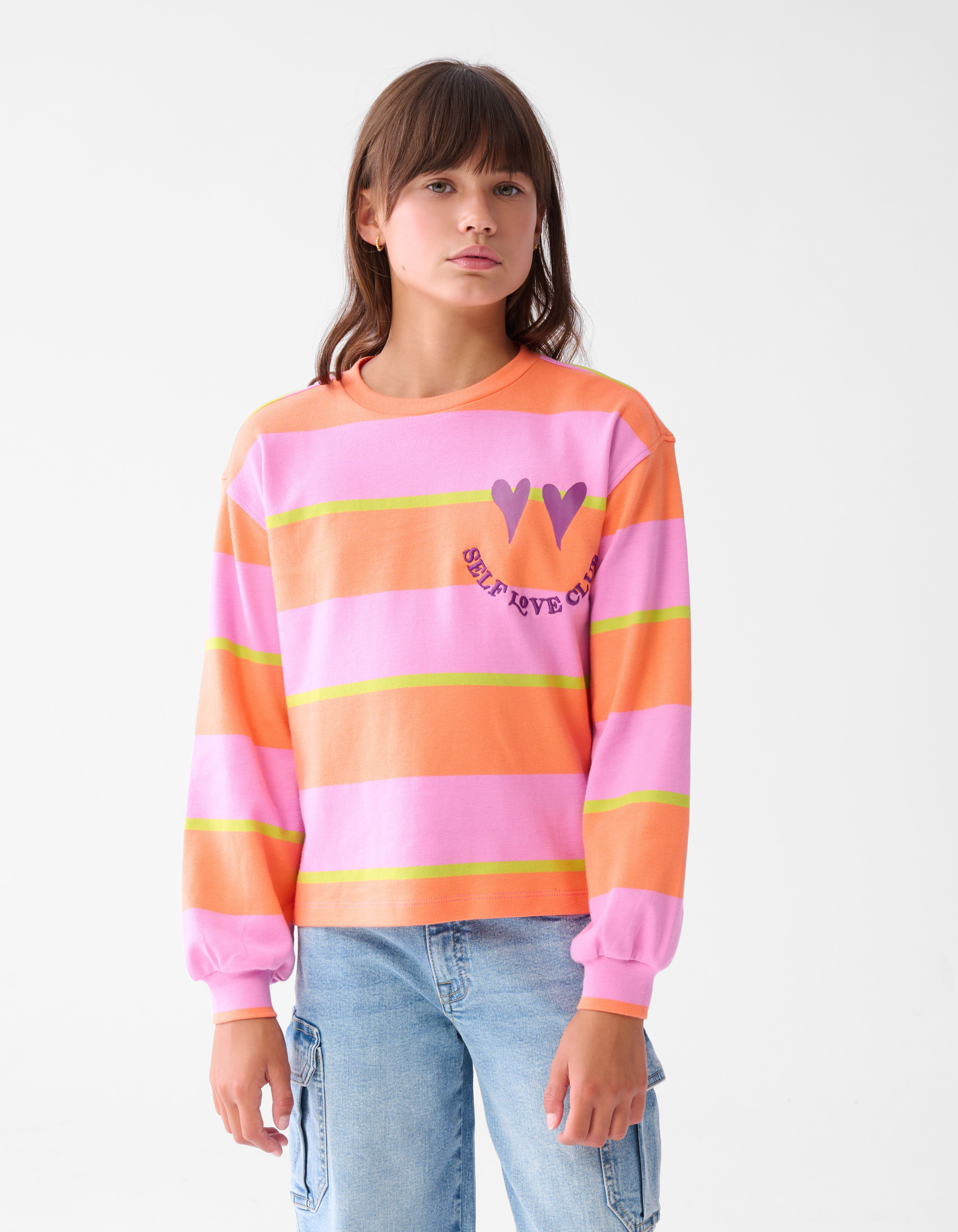 Gestreepte Longsleeve Roze SHOEBY GIRLS