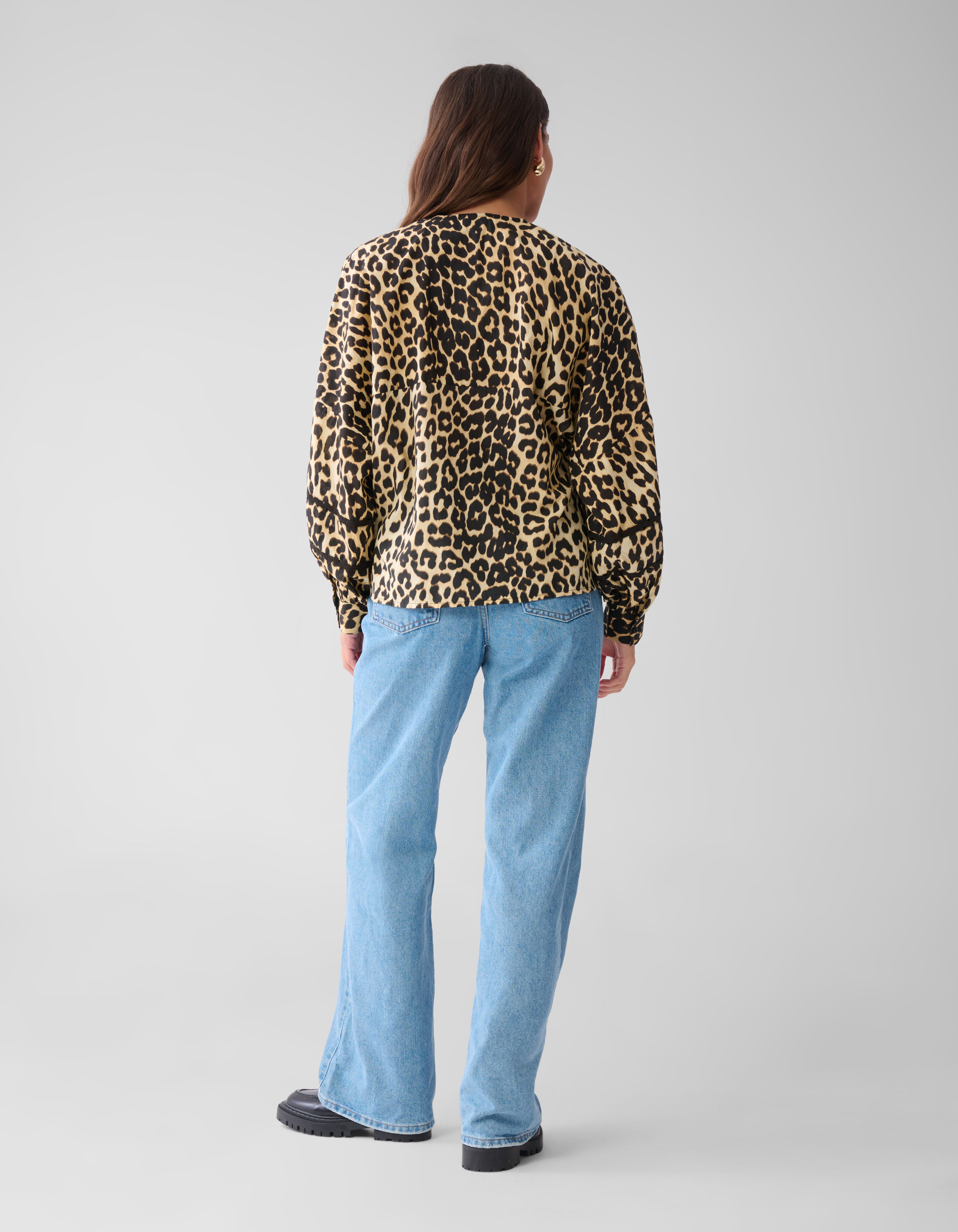 Leopard Tape Blouse Bruin SHOEBY WOMEN