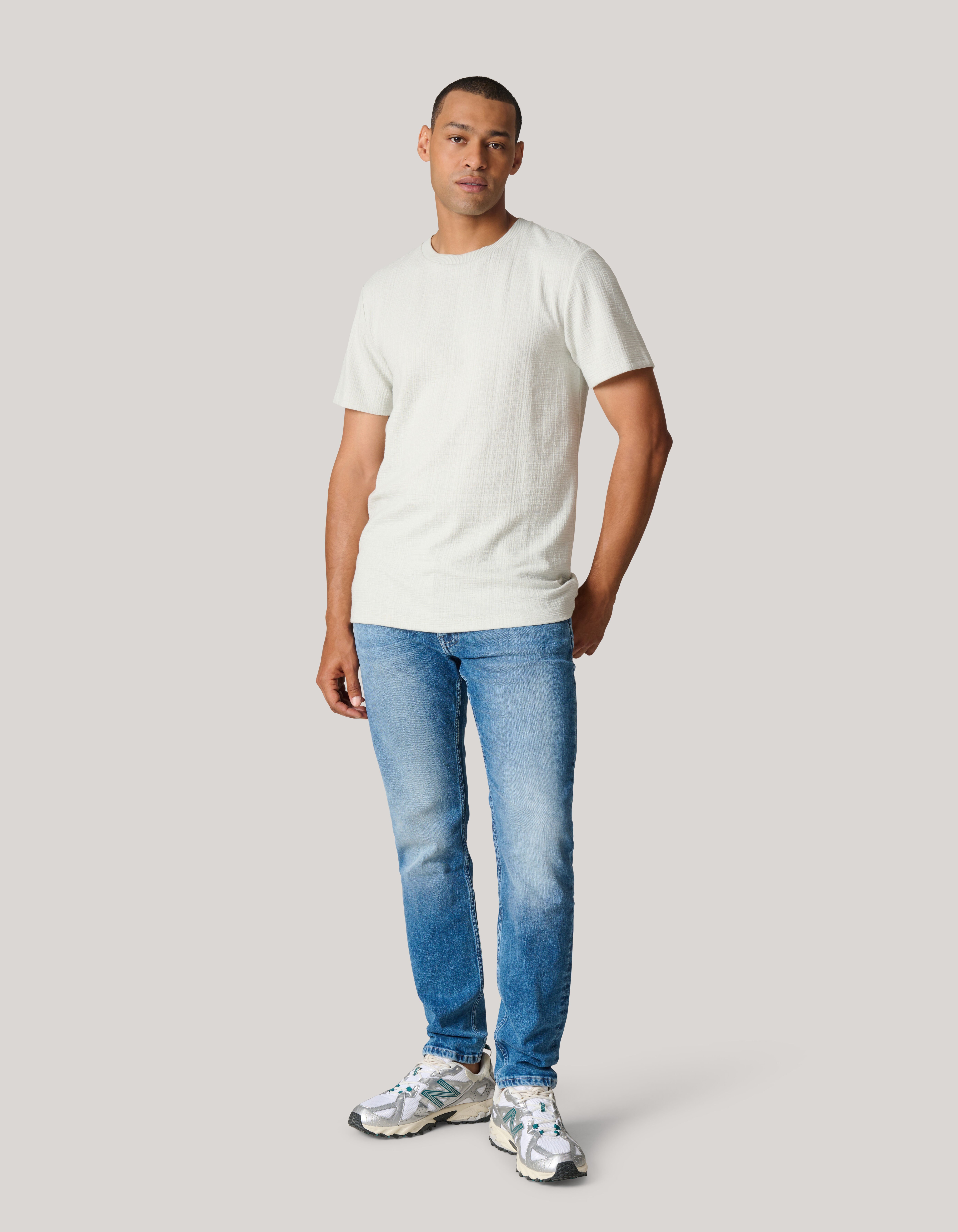 Structuur T-shirt Lichtgrijs SHOEBY MEN