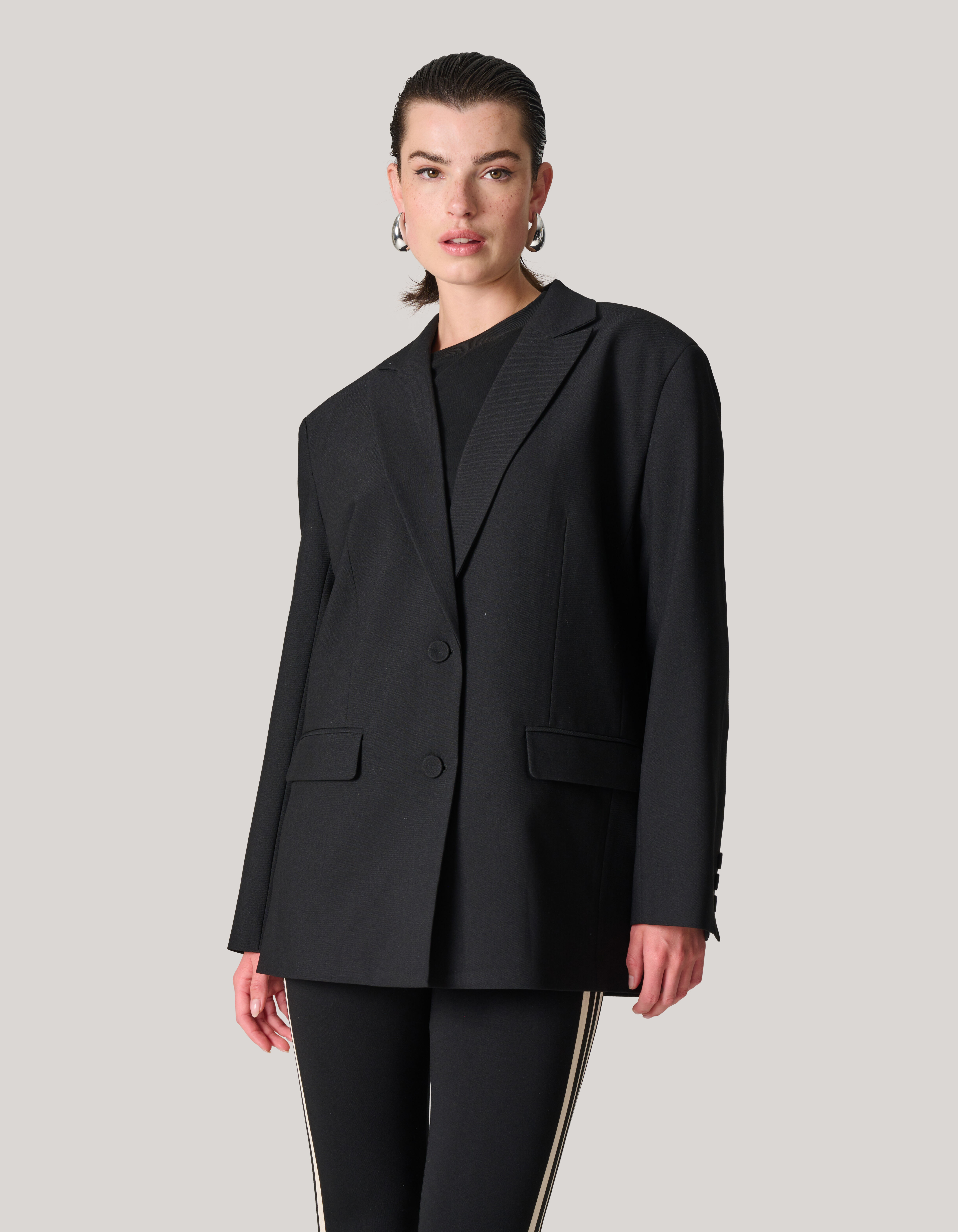 Oversized Strik Blazer Zwart SHOEBY WOMEN