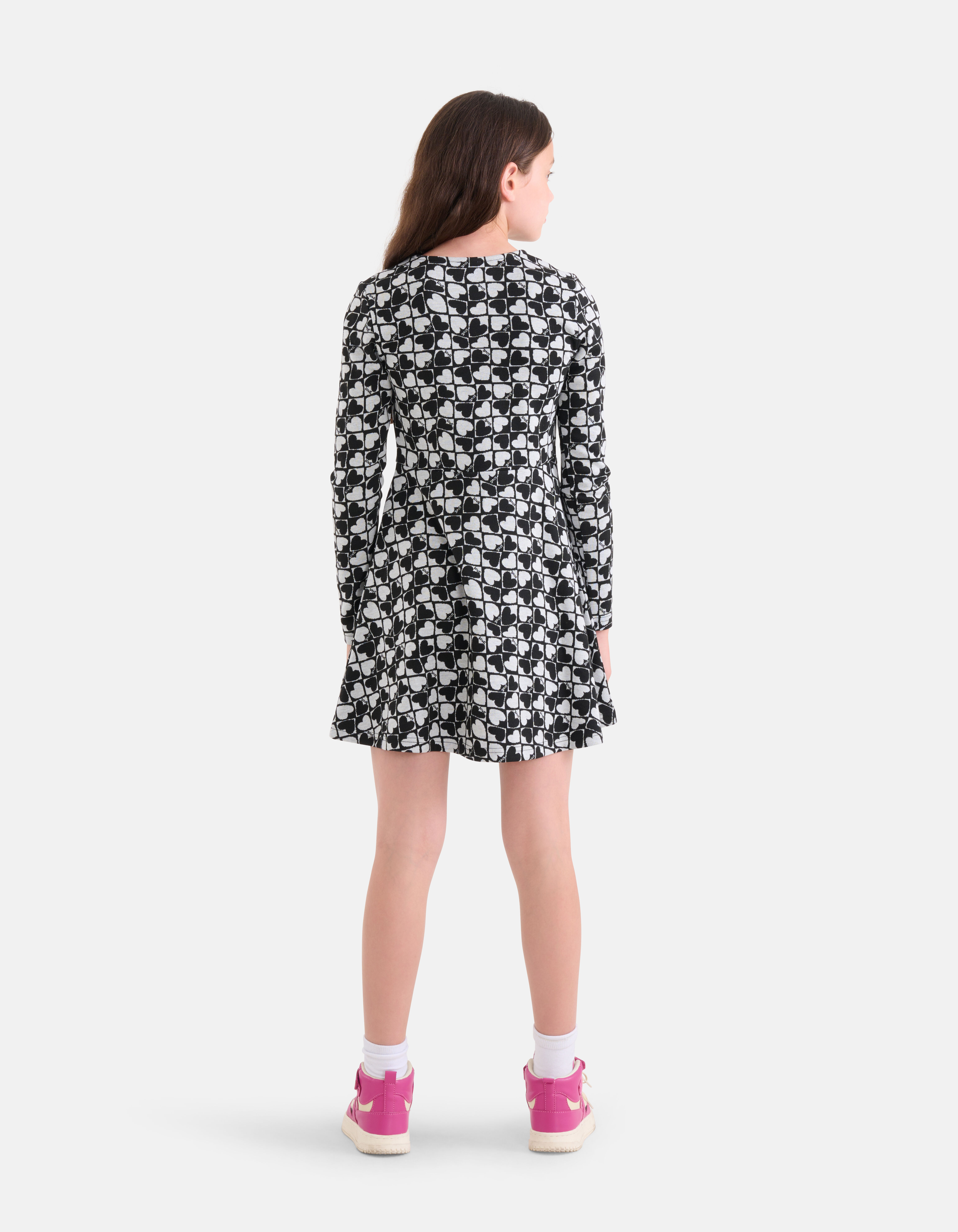 Printed Jurk Grijs/Zwart SHOEBY GIRLS